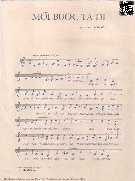 Page 2 of Sheet music PDF Mỗi bước ta đi - Thuận Yến