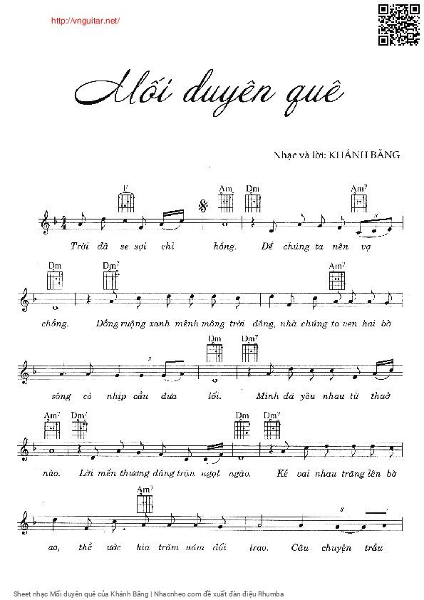 Sheet PDF of Mối duyên quê