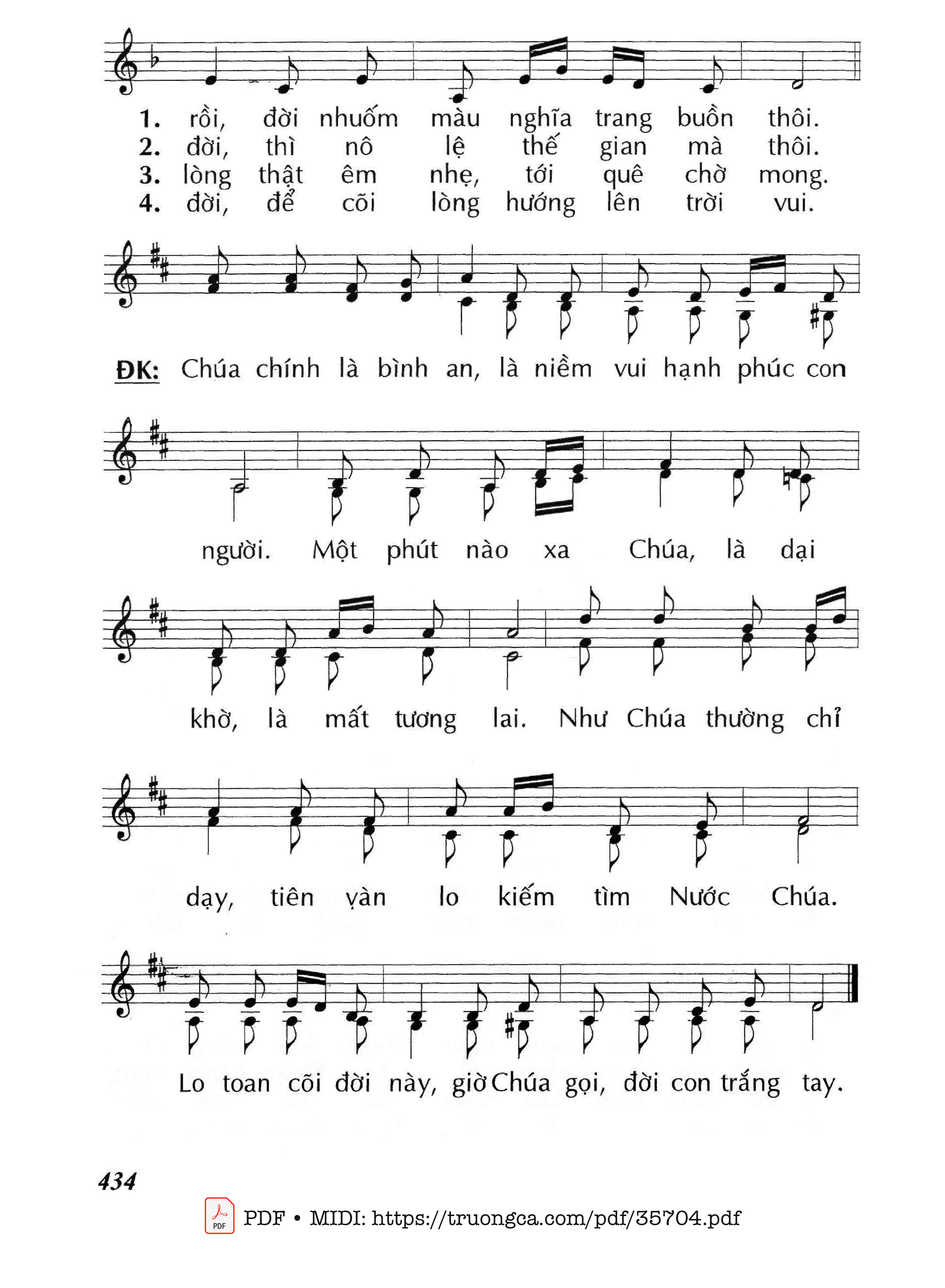 Page 2 of Sheet music PDF Bình An Trong Hồn Con - Huy Hoàng