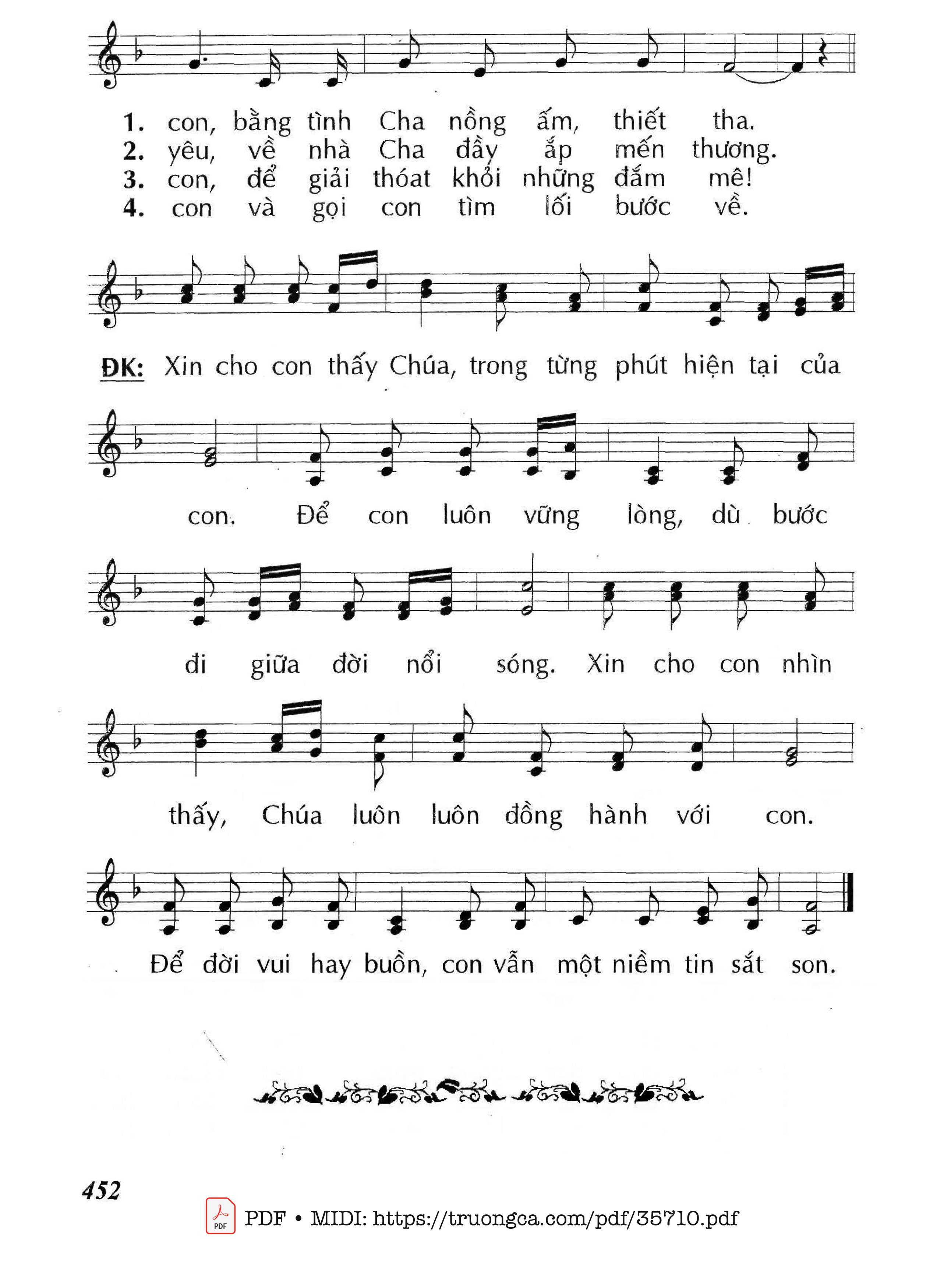 Page 2 of Sheet music PDF Chúa Luôn Bên Con - Huy Hoàng