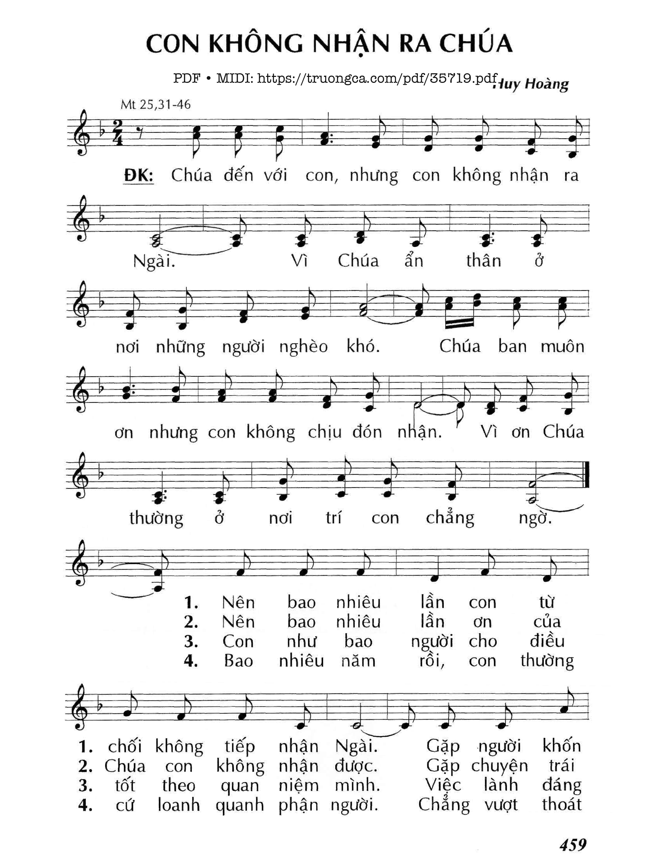 Chúa đến với con nhưng con không nhận ra Ngài, Trang 1