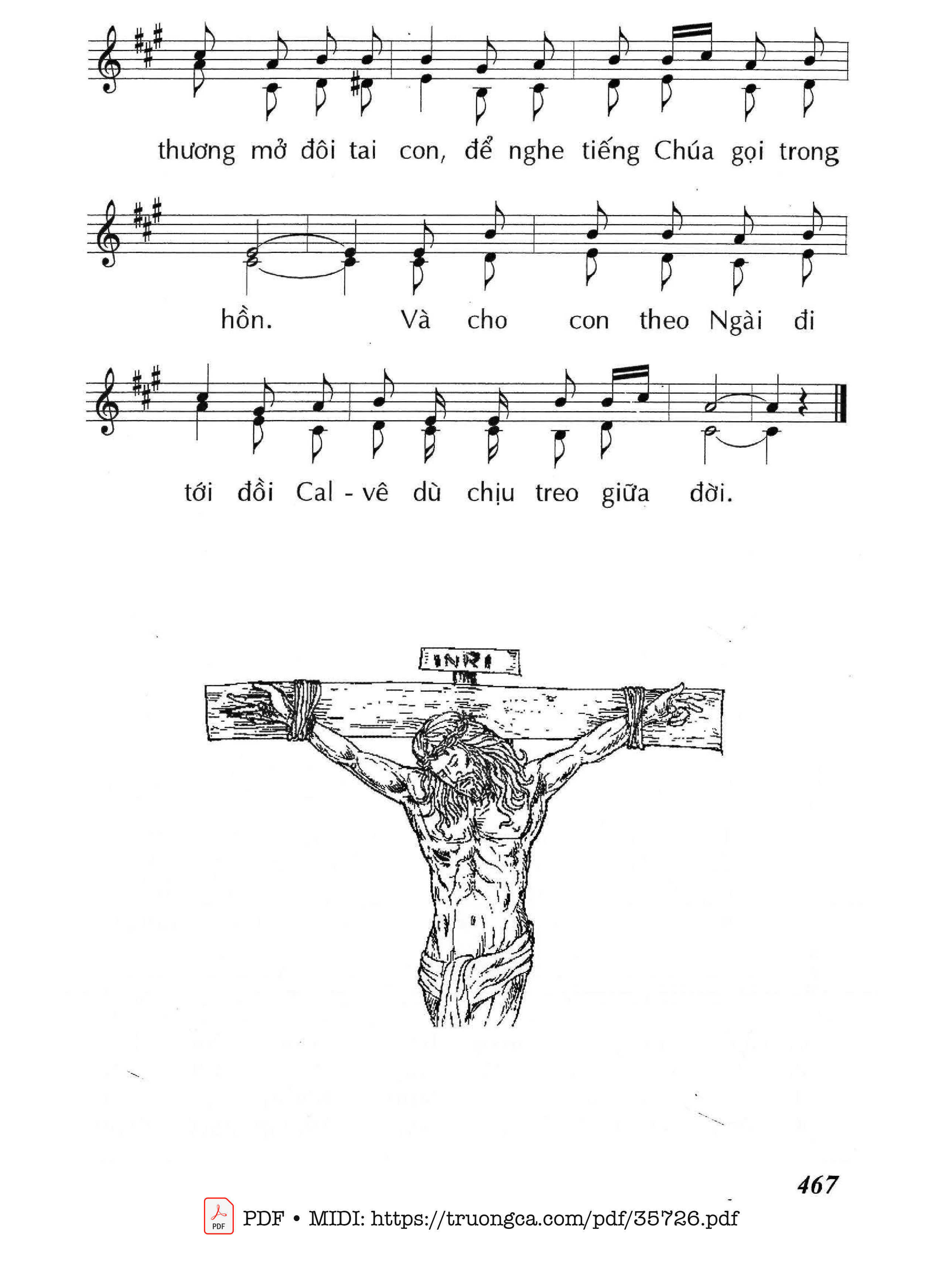 Page 3 of Sheet music PDF Con Muốn Nhìn Ngắm Cây Thập Giá - Huy Hoàng