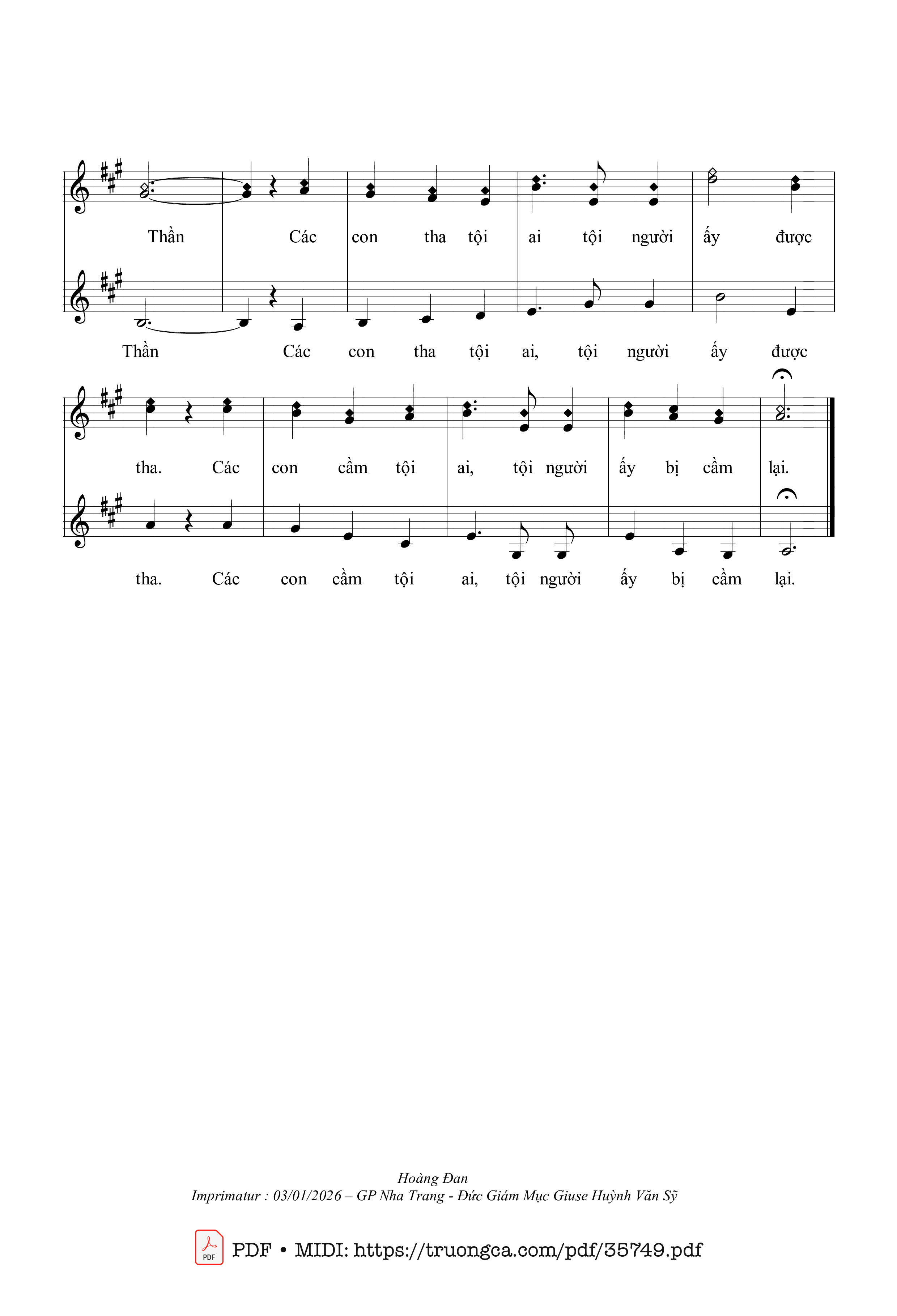 Page 2 of Sheet music PDF Lễ Chúa Thánh Thần Hiện Xuống - Hoàng Đan
