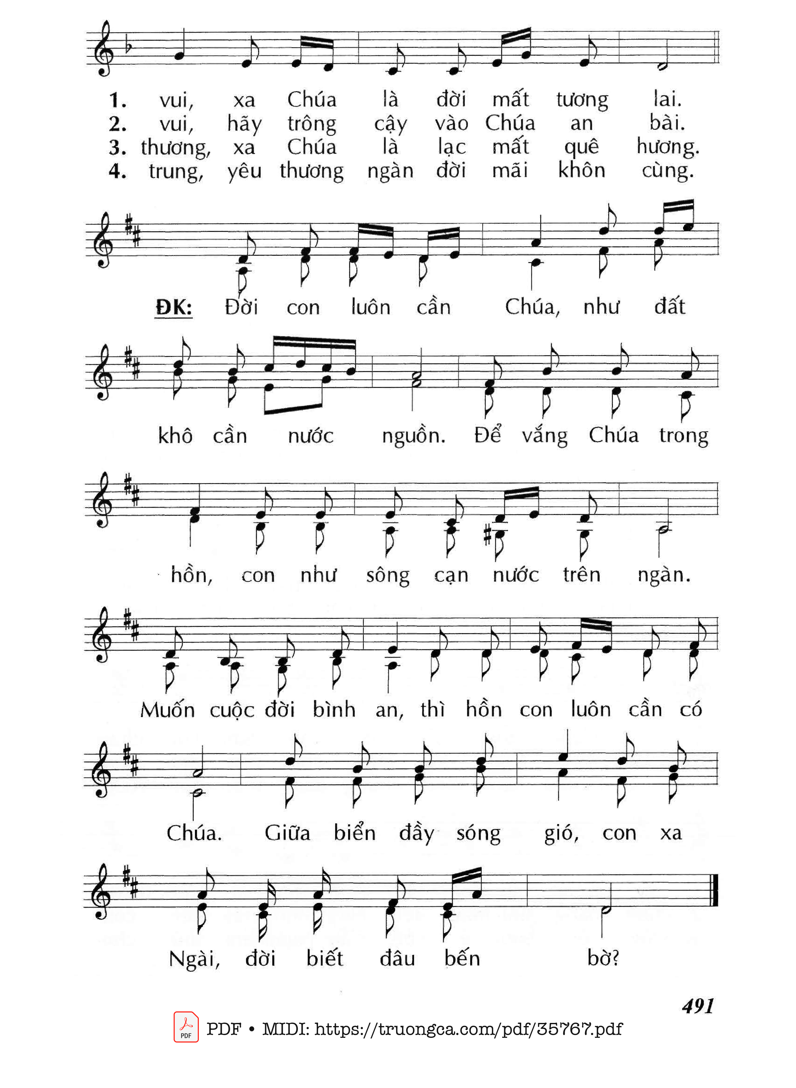 Con đi trên đường đời đường đời ngập đầy gió bụi, Trang 2