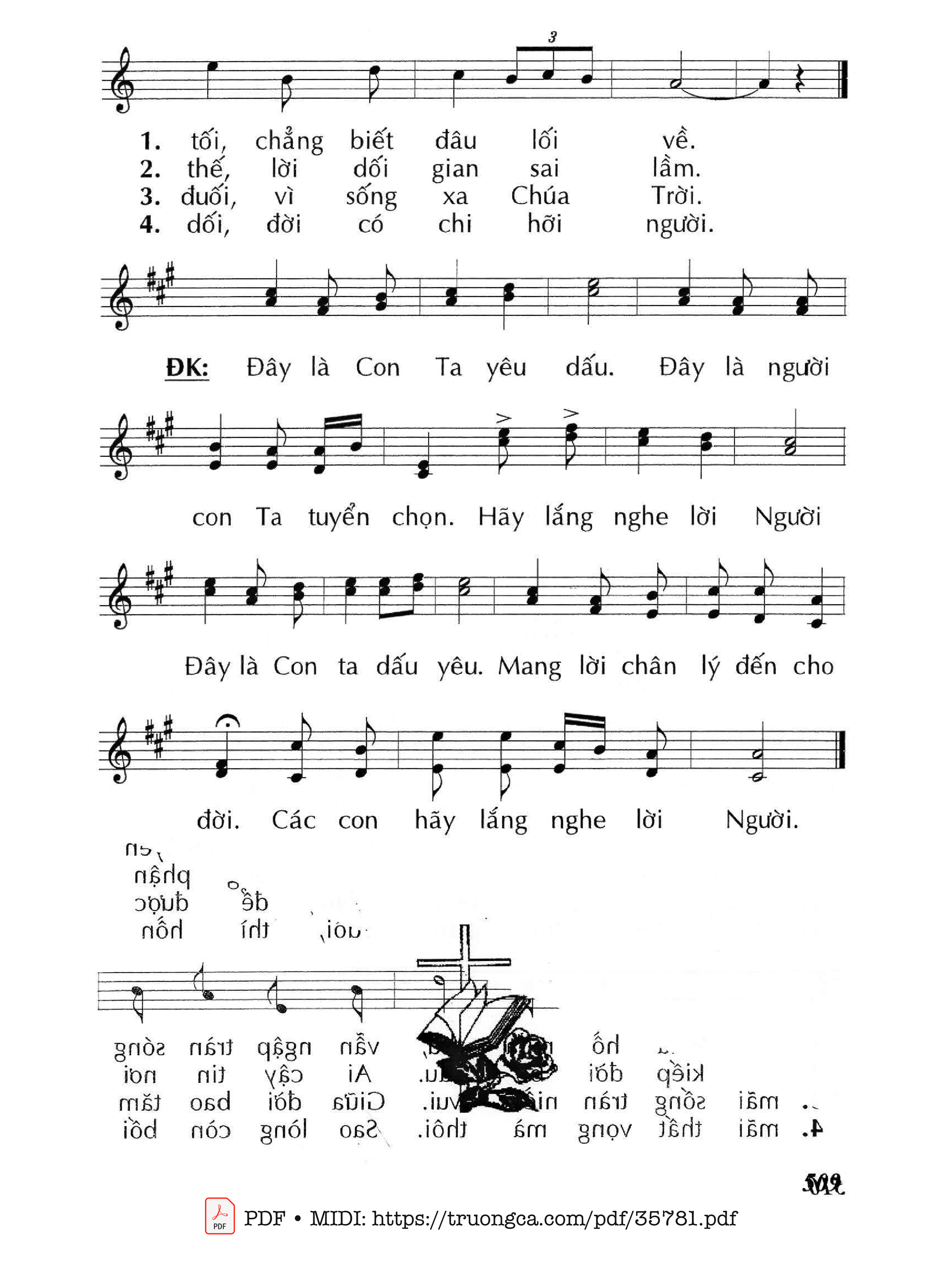 Page 2 of Sheet music PDF Hãy Nghe Lời Ngài - Huy Hoàng