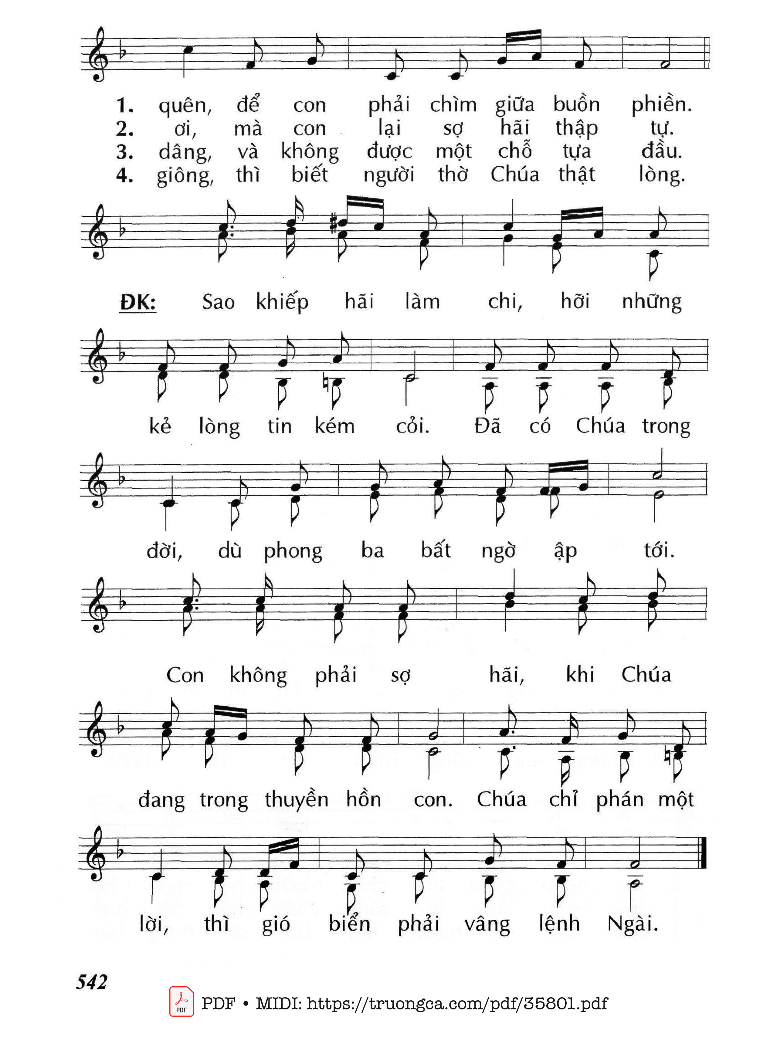 Page 2 of Sheet music PDF Lòng Tin Kém Cõi - Huy Hoàng
