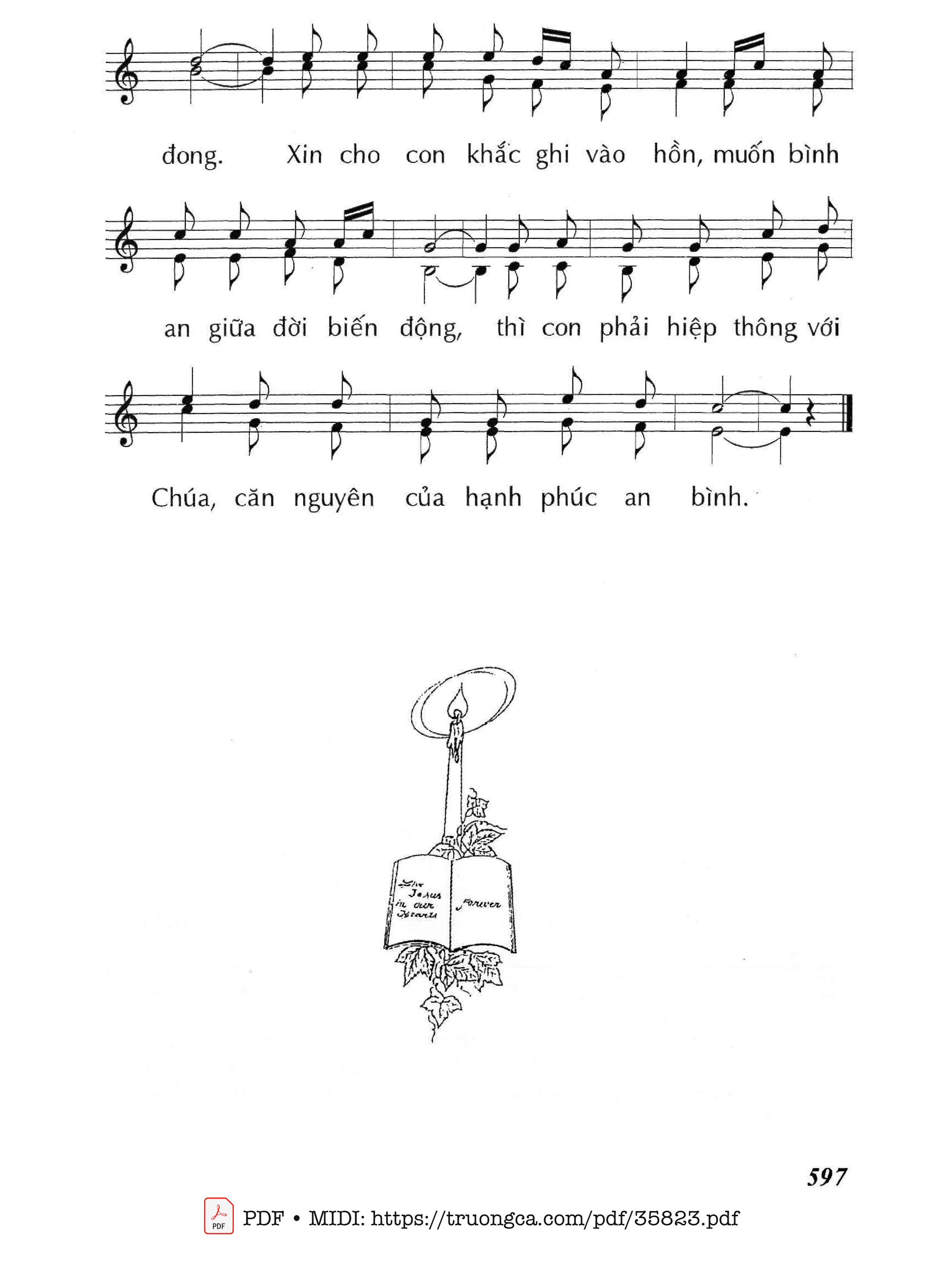 Page 3 of Sheet music PDF Tìm Đâu Bình An - Huy Hoàng