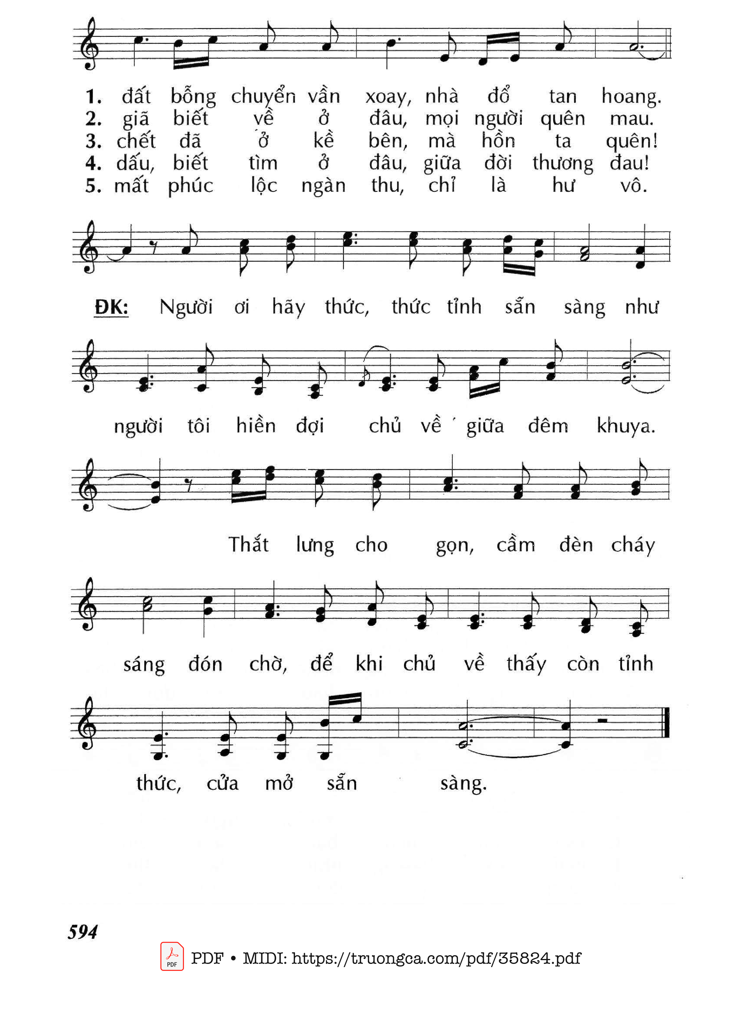 Page 2 of Sheet music PDF Thức Tỉnh Sẵn Sàng - Huy Hoàng