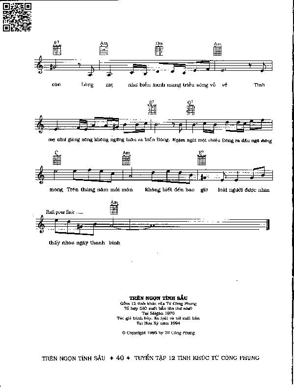 Page 3 of Sheet music PDF Mòn mỏi - Từ Công Phụng