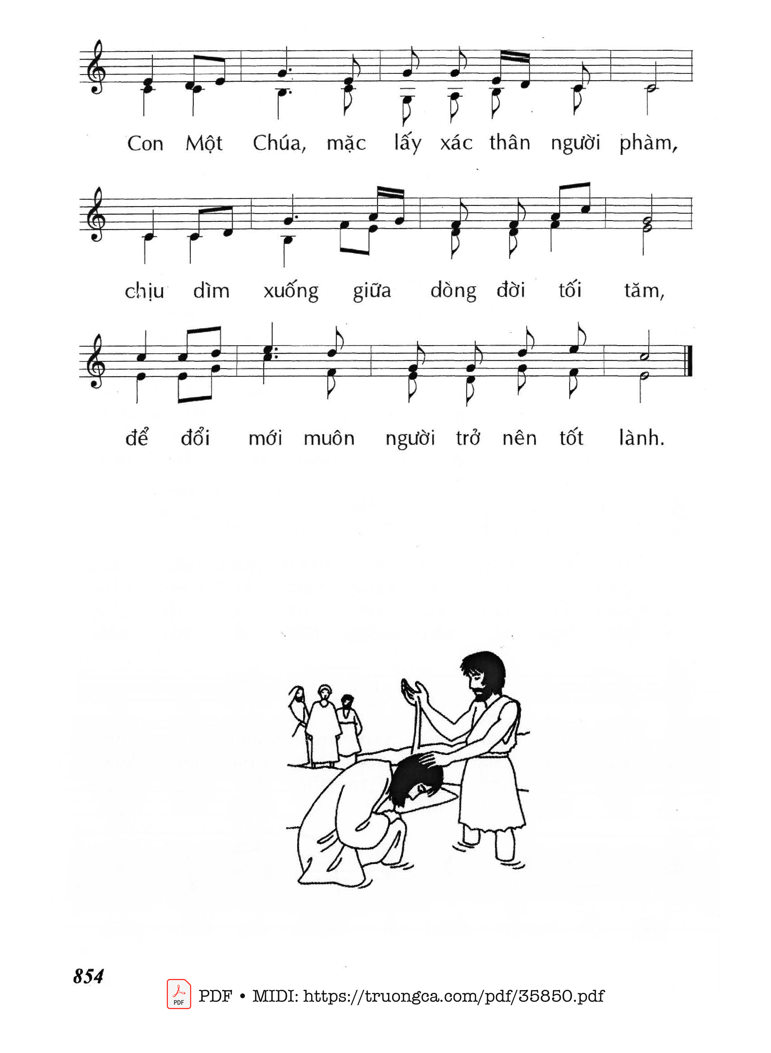 Page 2 of Sheet music PDF Chúa Chịu Phép Rửa (Cn1 Tnabc) - Huy Hoàng
