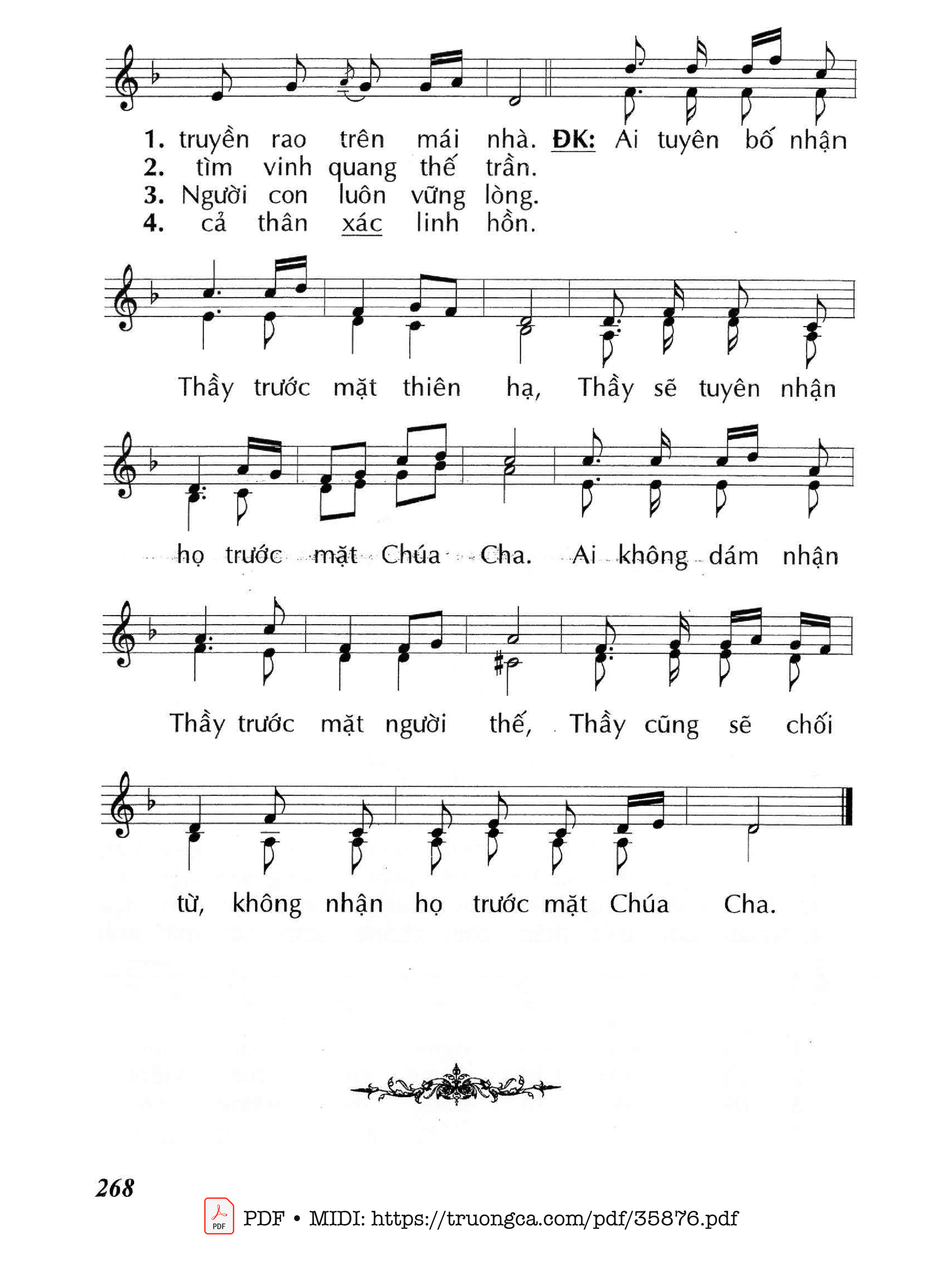 Page 2 of Sheet music PDF Ai Tuyên Xưng Thầy (Cn12 Tna) - Huy Hoàng