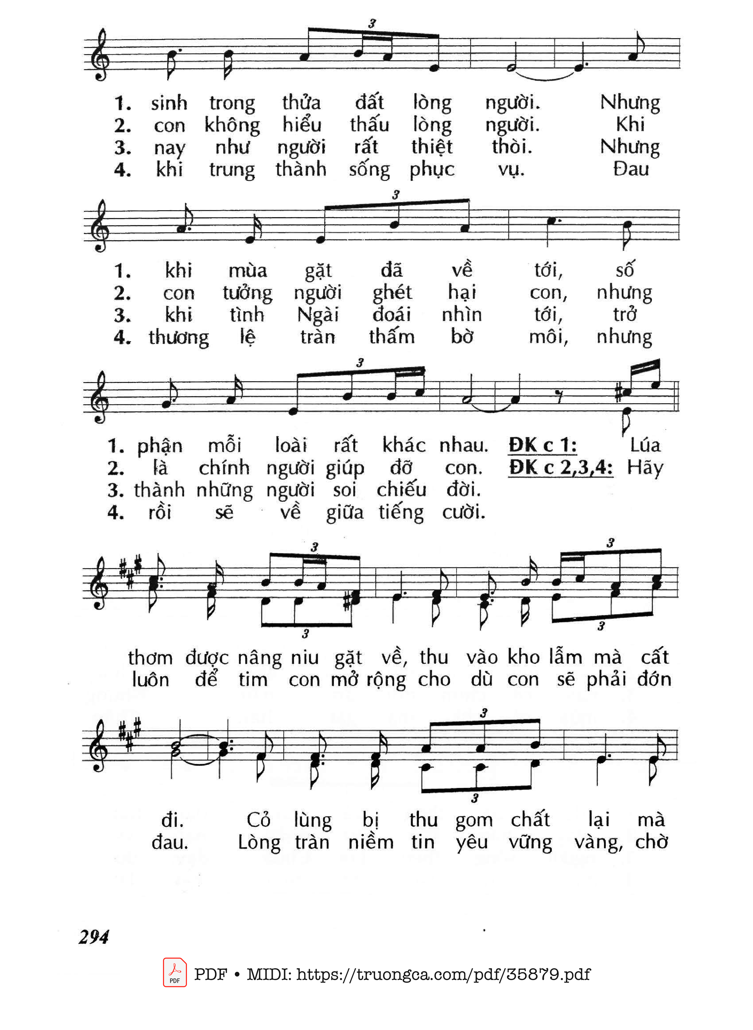 Page 2 of Sheet music PDF Lúa Và Cỏ Lùng (Cn16 Tna) - Huy Hoàng
