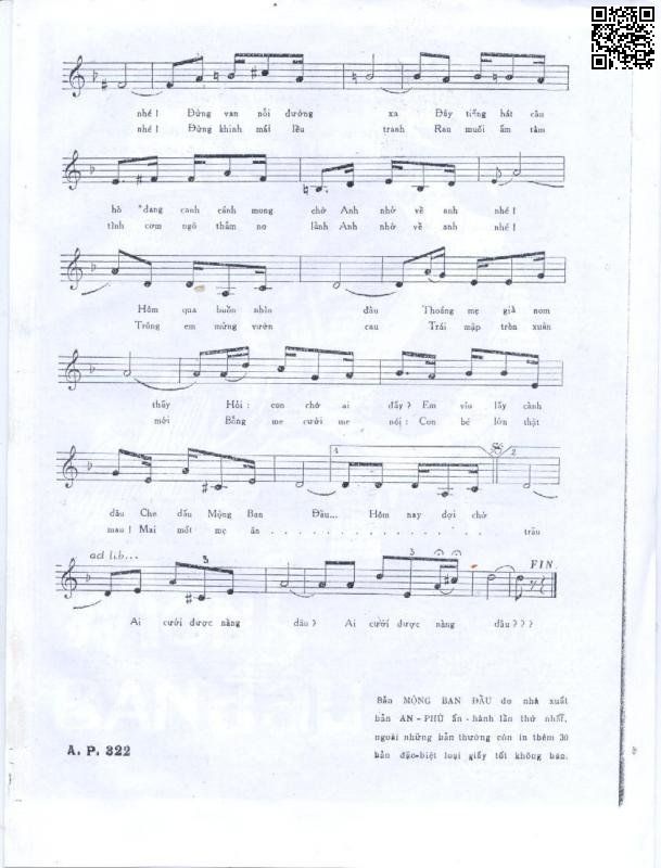 Page 2 of Sheet music PDF Mộng ban đầu - Hoàng Trọng