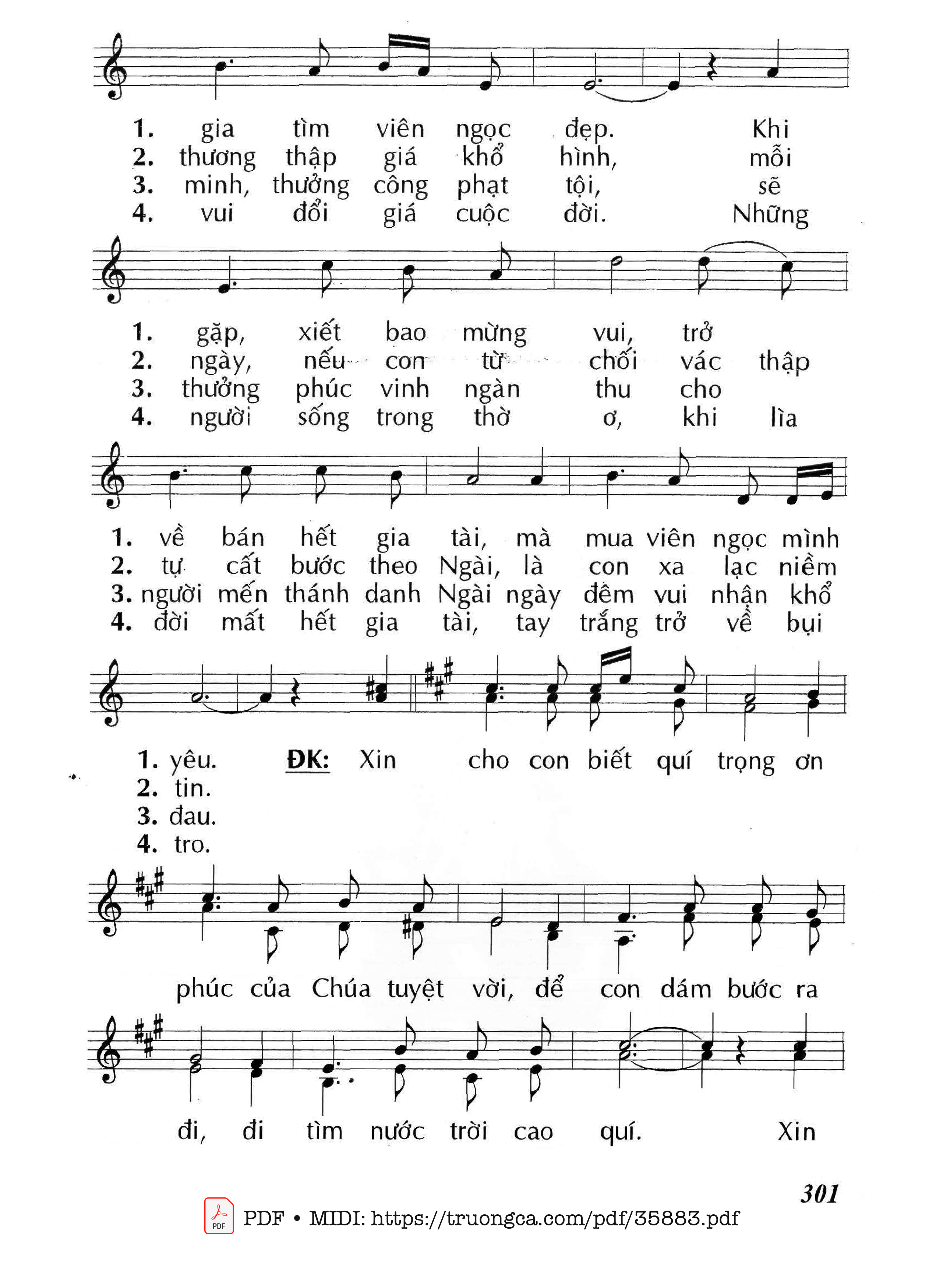 Page 2 of Sheet music PDF Kho Báu Nước Trời (Cn17 Tna) - Huy Hoàng