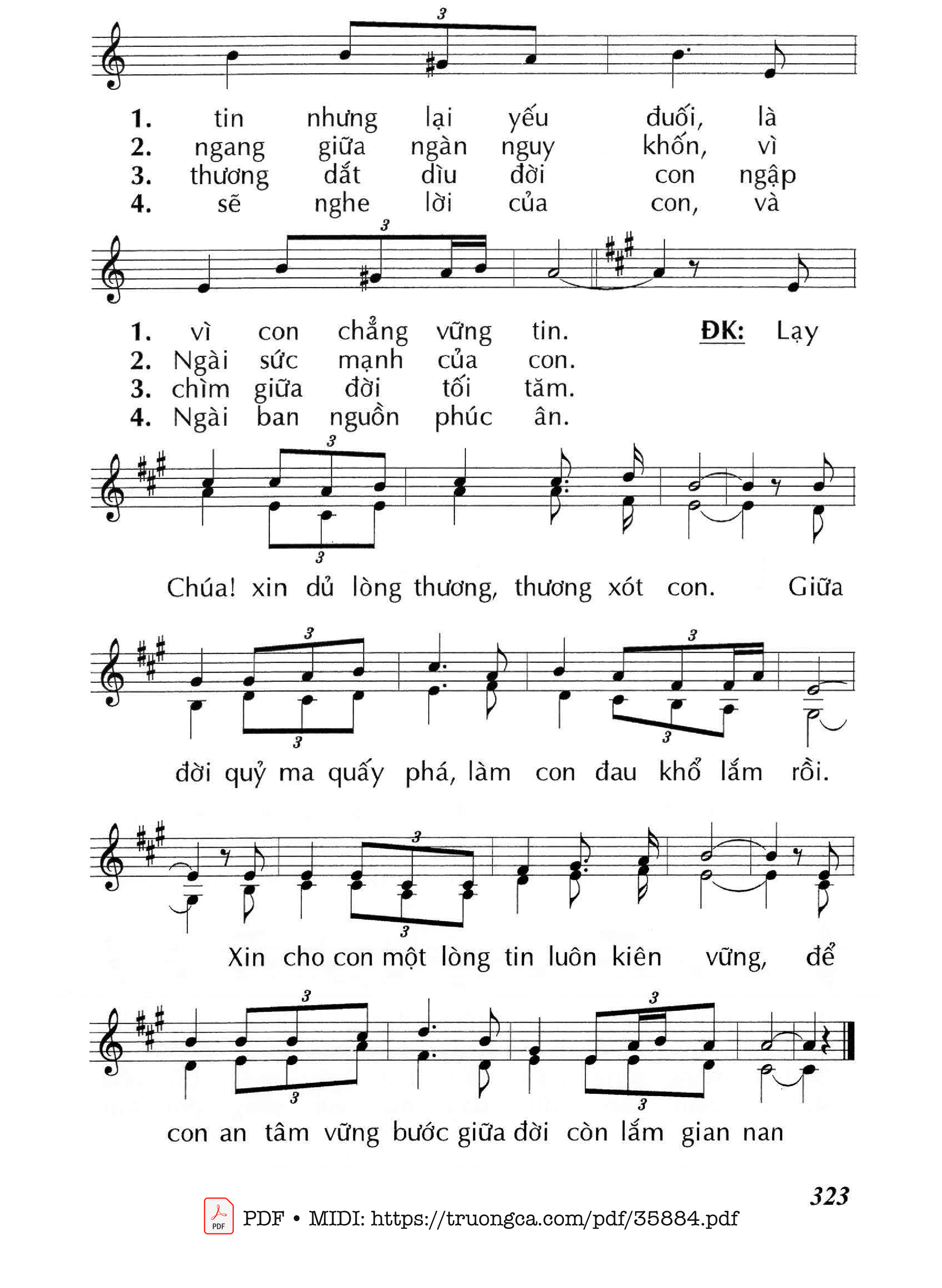 Page 2 of Sheet music PDF Xin Đức Tin Vững Mạnh (Cn20 Tna) - Huy Hoàng