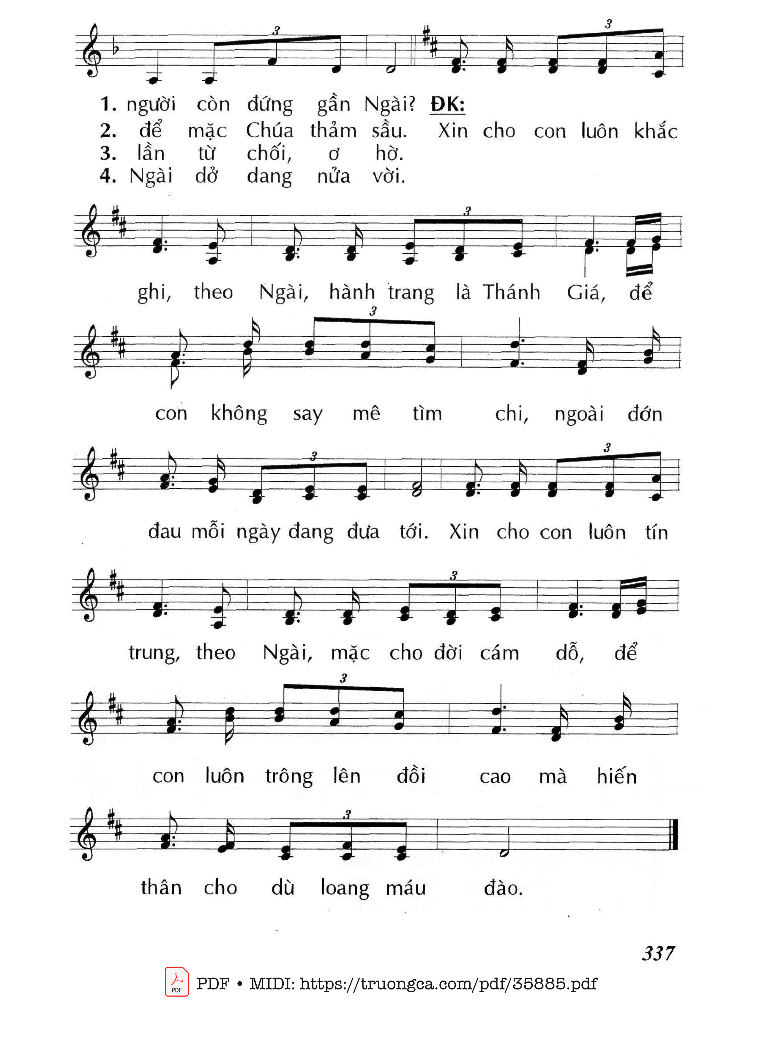 Muốn bước theo Ngài thập giá con ngại ngùng Chúa ơi, Trang 2