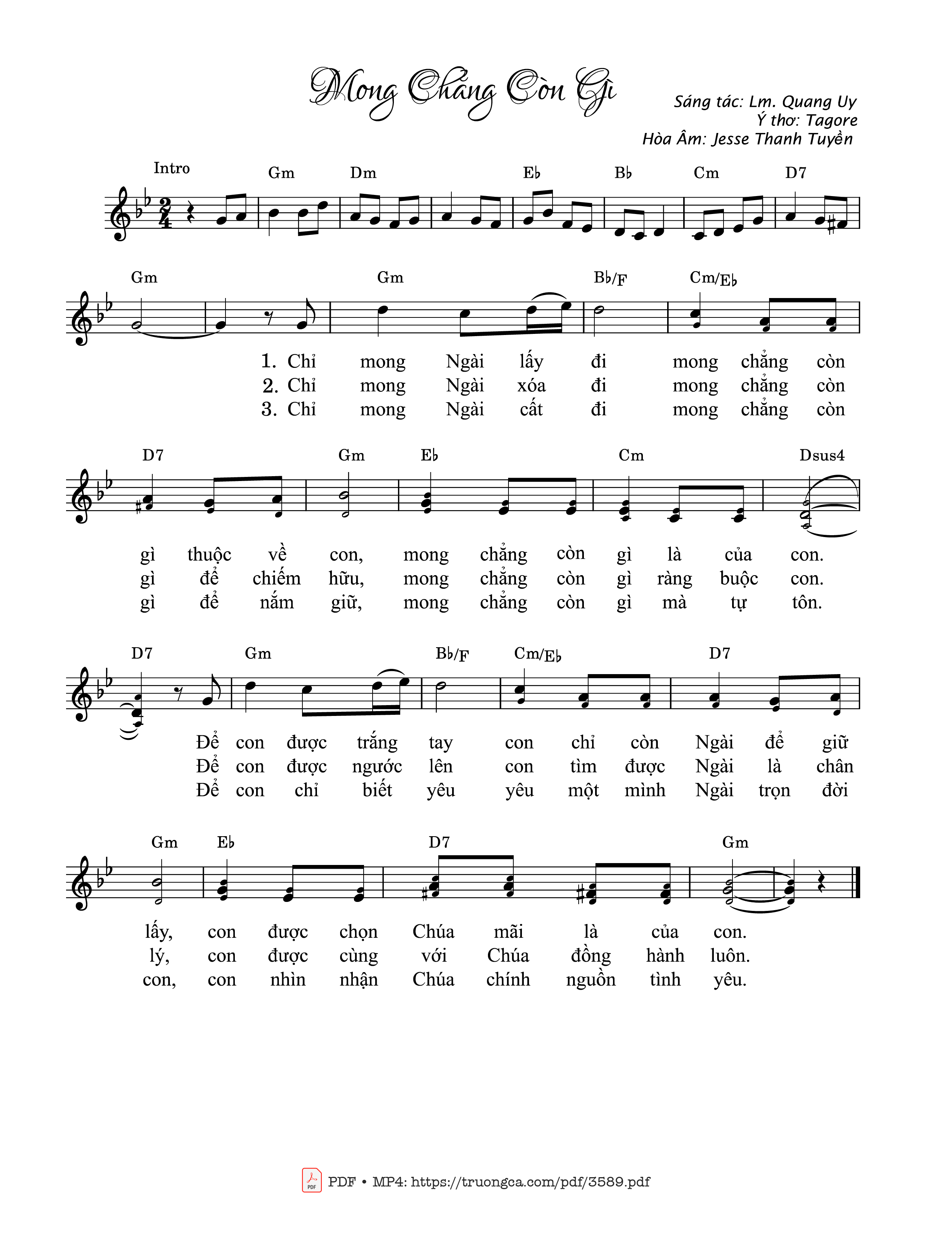 Mong chẳng còn gì