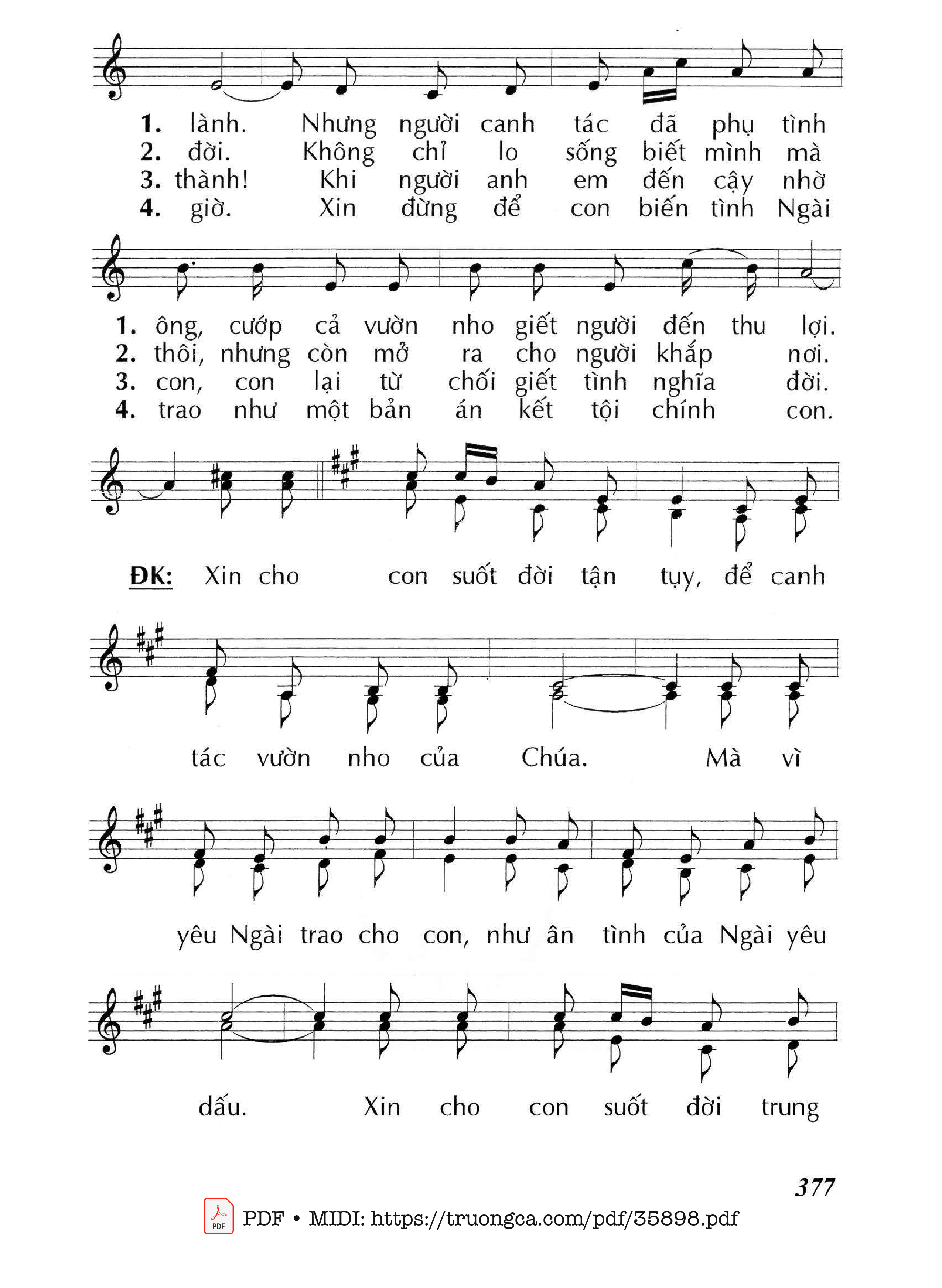 Page 2 of Sheet music PDF Người Canh Tác Vườn Nho (Cn27 Tna) - Huy Hoàng