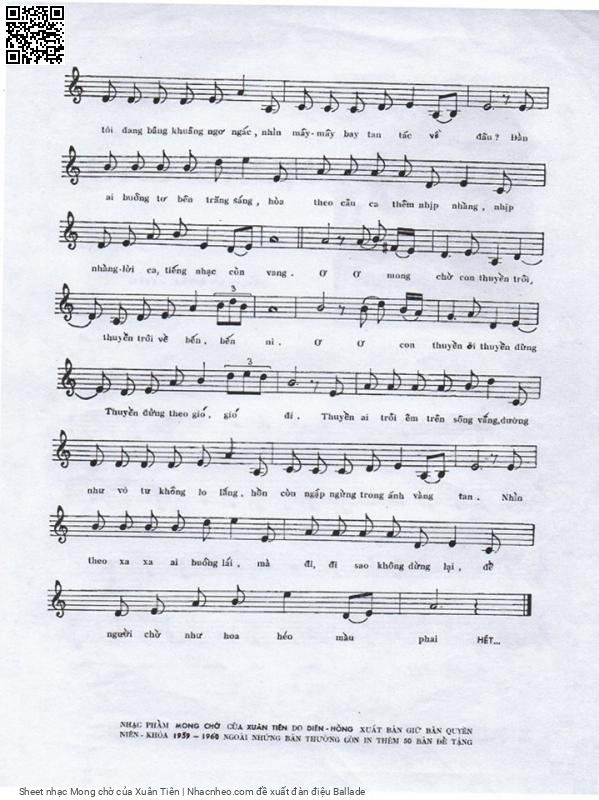 Page 2 of Sheet music PDF Mong chờ - Xuân Tiên
