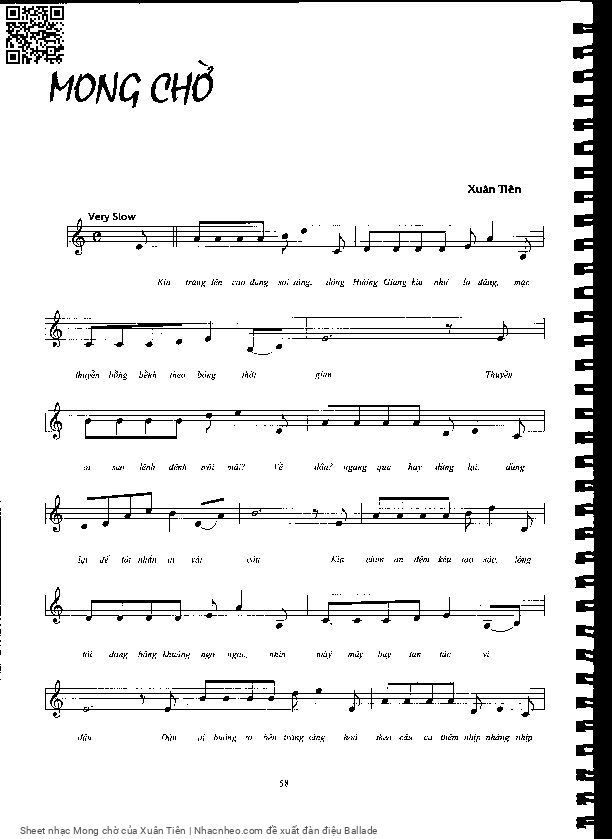 Page 3 of Sheet music PDF Mong chờ - Xuân Tiên