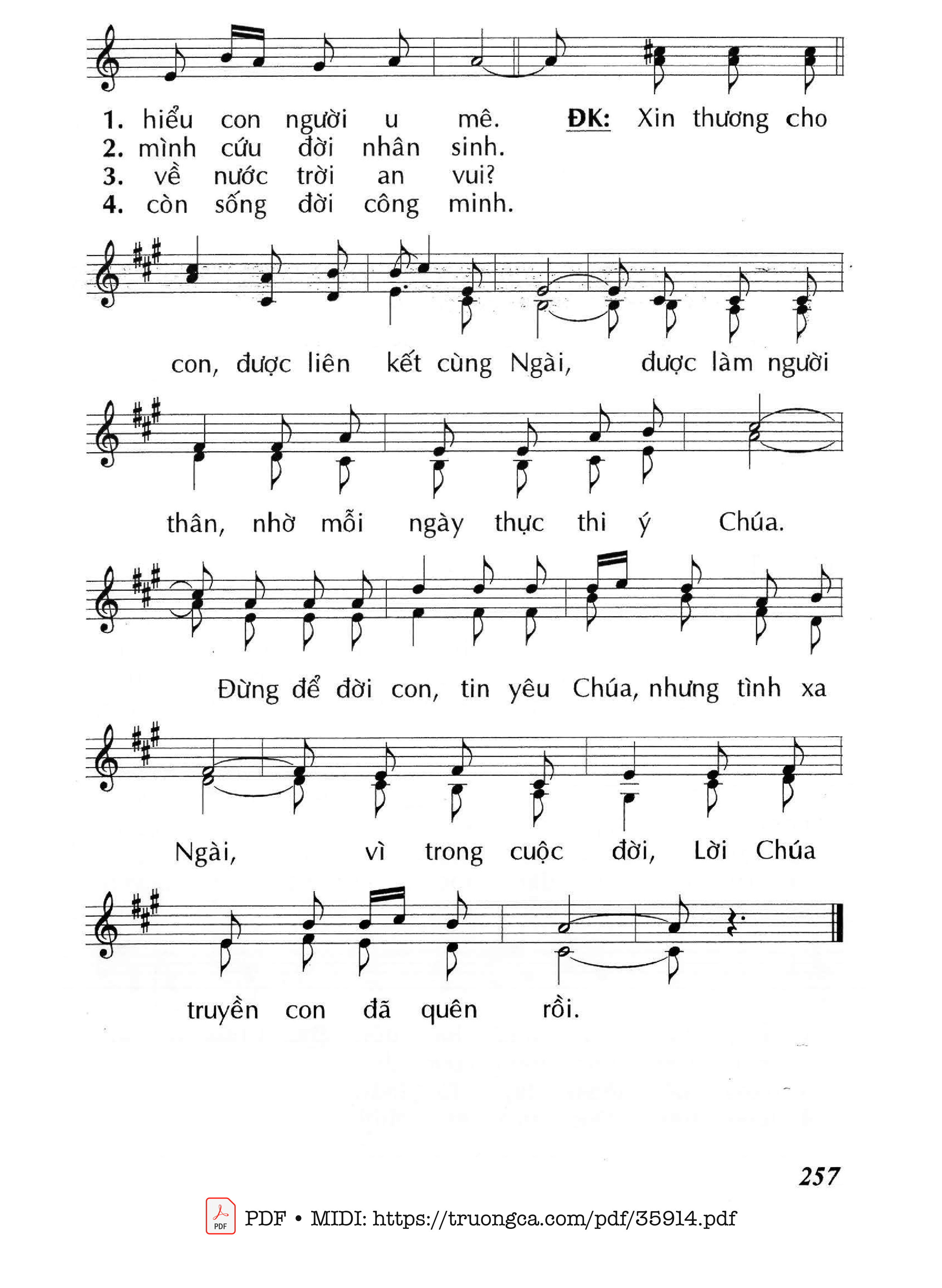 Page 2 of Sheet music PDF Vì Tình Yêu Thương (Cn10 Tnb) - Huy Hoàng
