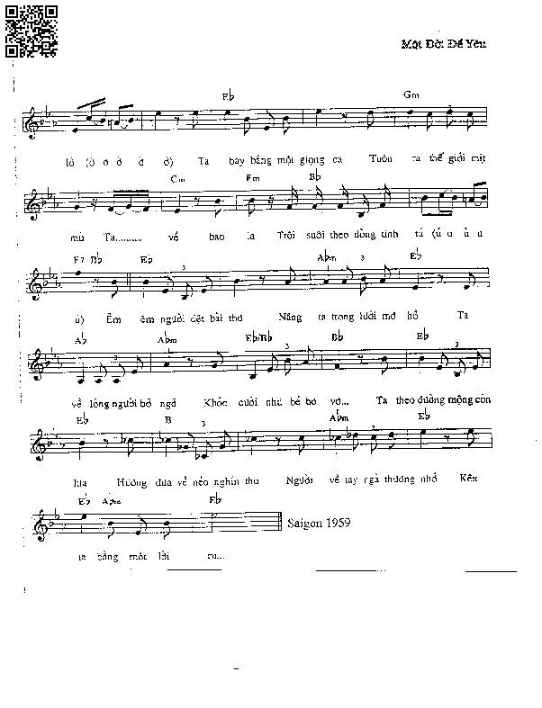 Page 2 of Sheet music PDF Mộng du - Phạm Duy