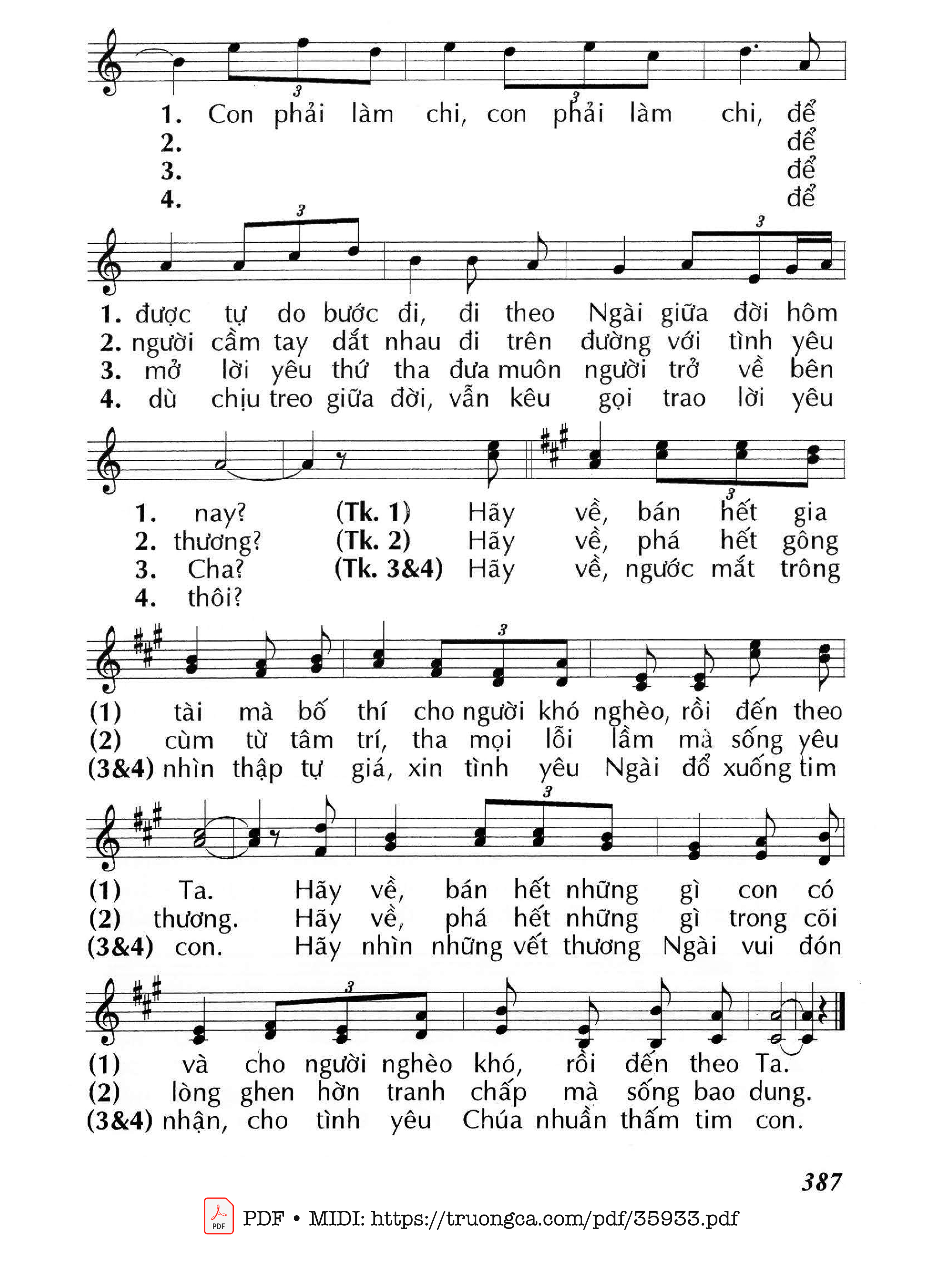 Page 2 of Sheet music PDF Con Phải Làm Chi (Cn28 Tnb) - Huy Hoàng