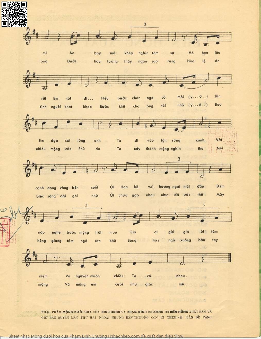 Page 3 of Sheet music PDF Mộng dưới hoa - Phạm Đình Chương