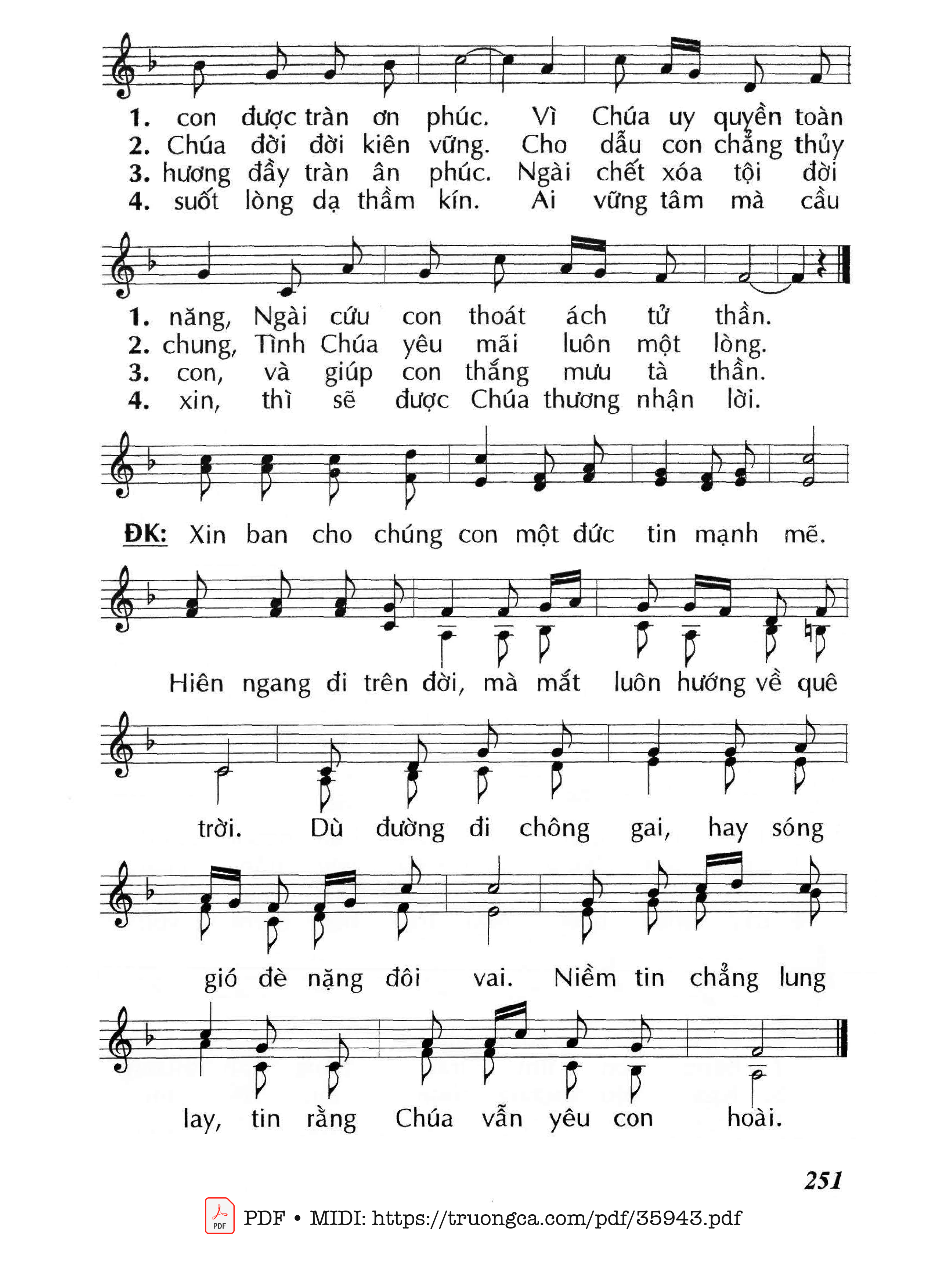 Page 2 of Sheet music PDF Xin Đức Tin Mạnh Mẽ (Cn9 Tnc) - Huy Hoàng