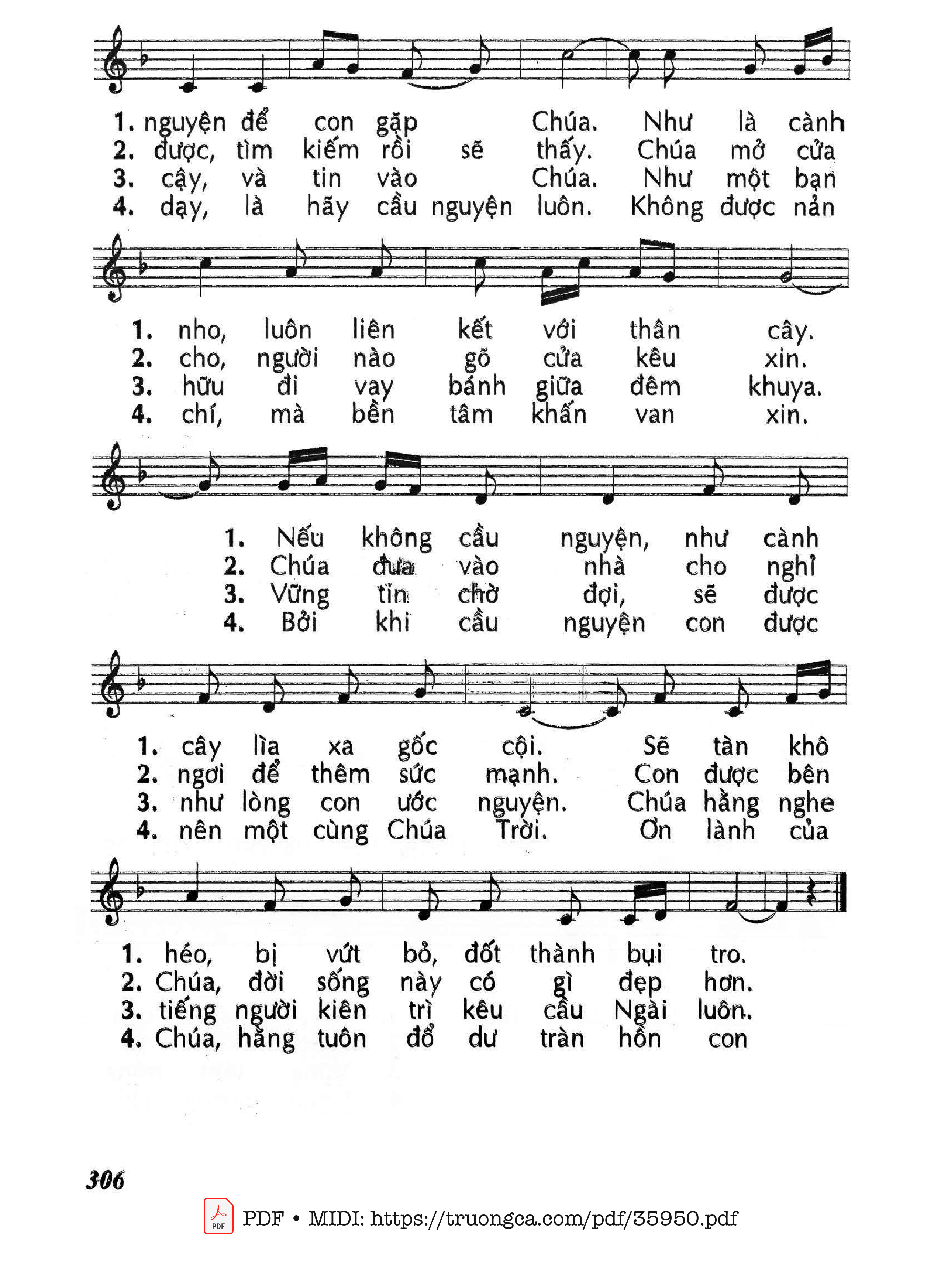 Page 2 of Sheet music PDF Hãy Cầu Nguyện Luôn (Cn17 Tnc) - Huy Hoàng