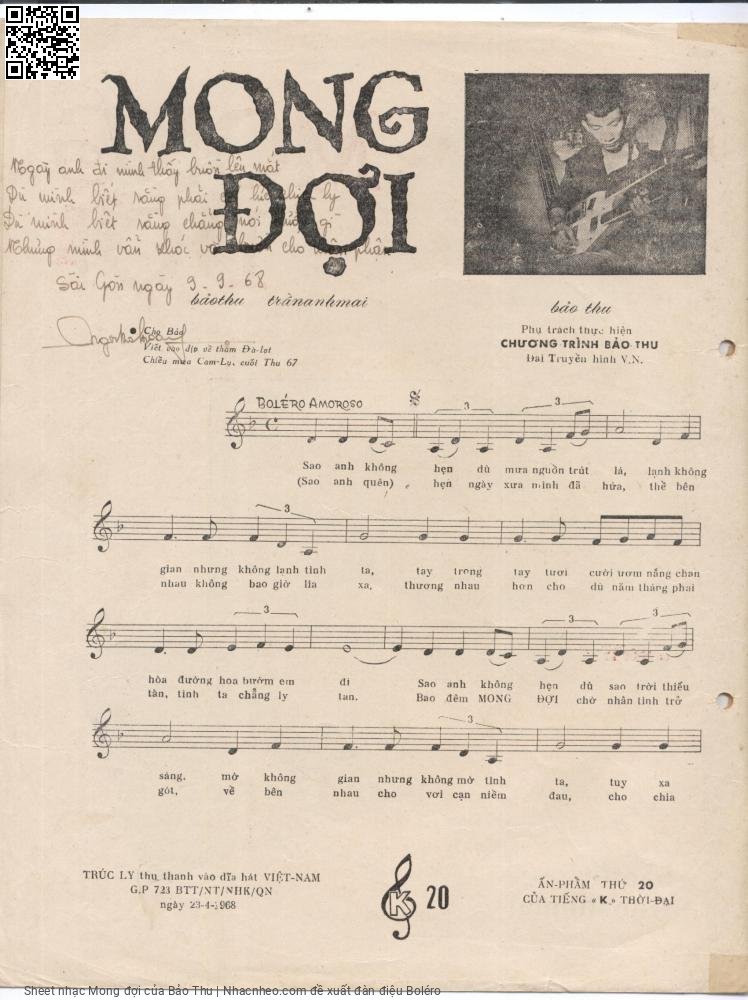 Page 2 of Sheet music PDF Mong đợi - Bảo Thu