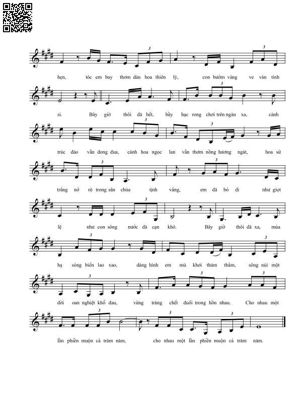 Page 2 of Sheet music PDF Bầy hạc rong chơi - Vĩnh Điện