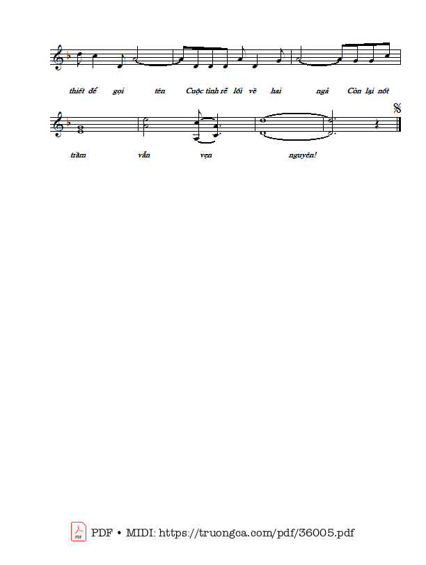 Page 2 of Sheet music PDF Bao điều tha thiết - Mộc Thiêng