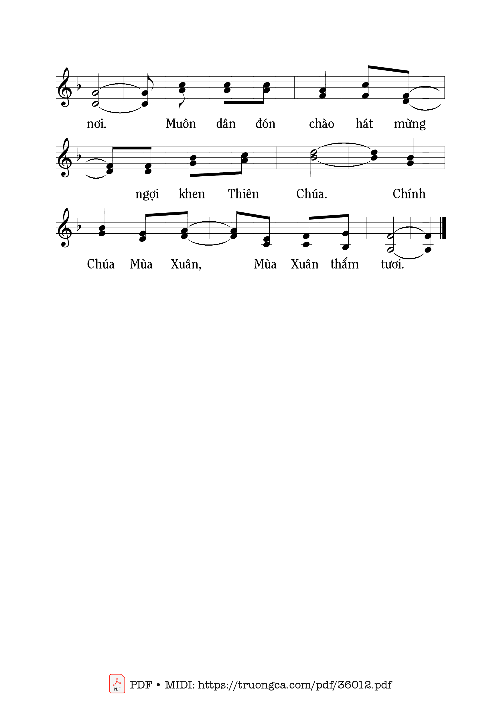 Page 2 of Sheet music PDF Xuân Vừa Sang - Mi Trầm