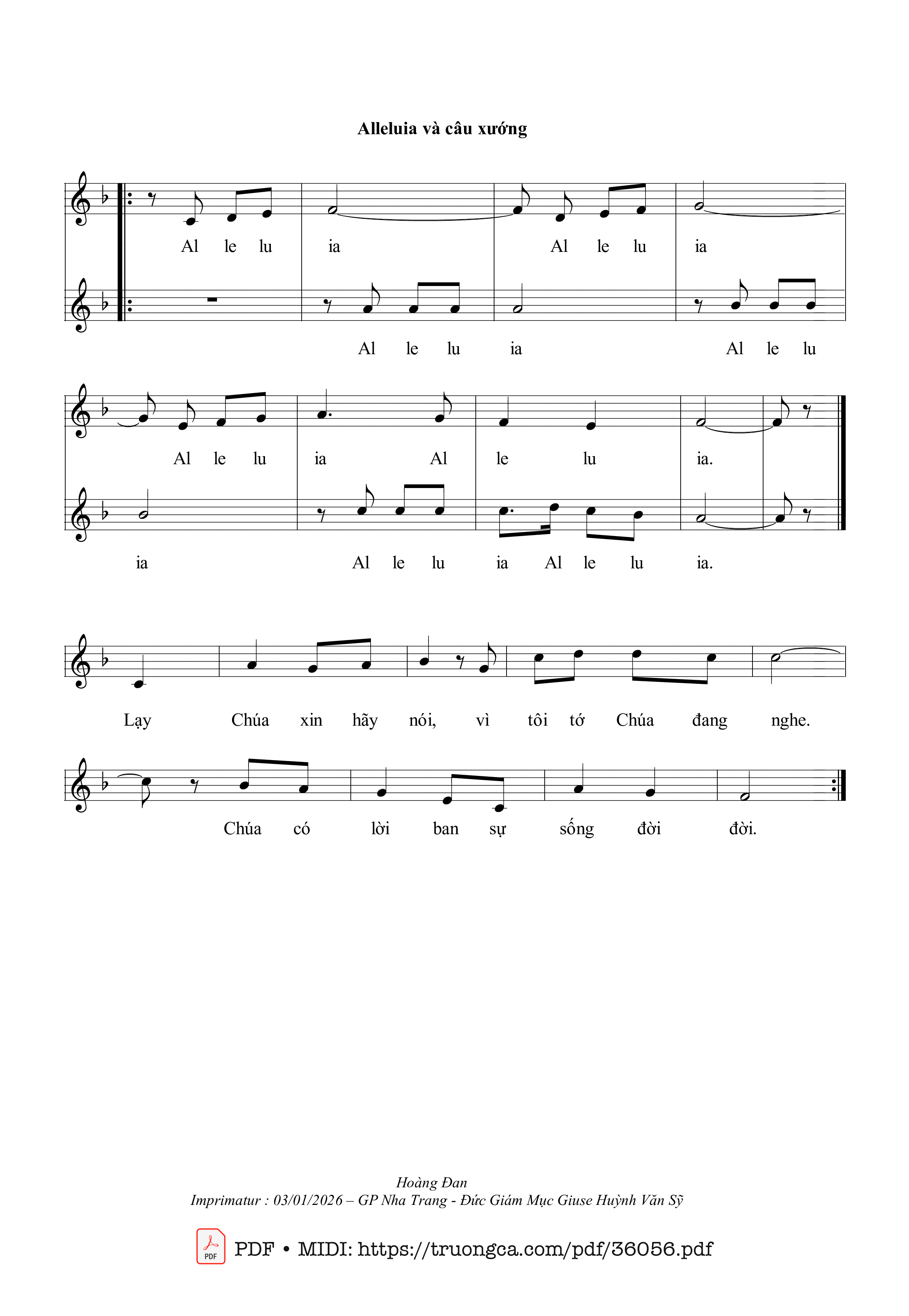 Page 2 of Sheet music PDF Chúa Nhật 6 Thường Niên A (Tv 118) - Hoàng Đan - Hoàng Đan