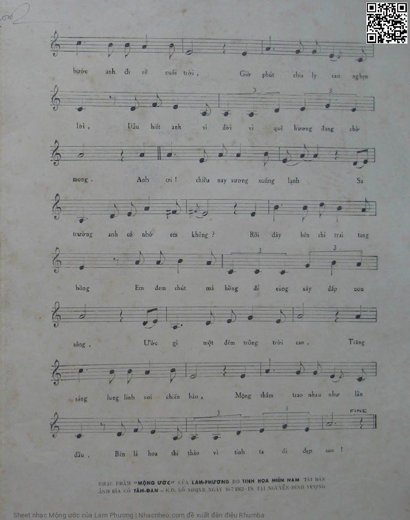 Page 3 of Sheet music PDF Mộng ước - Lam Phương