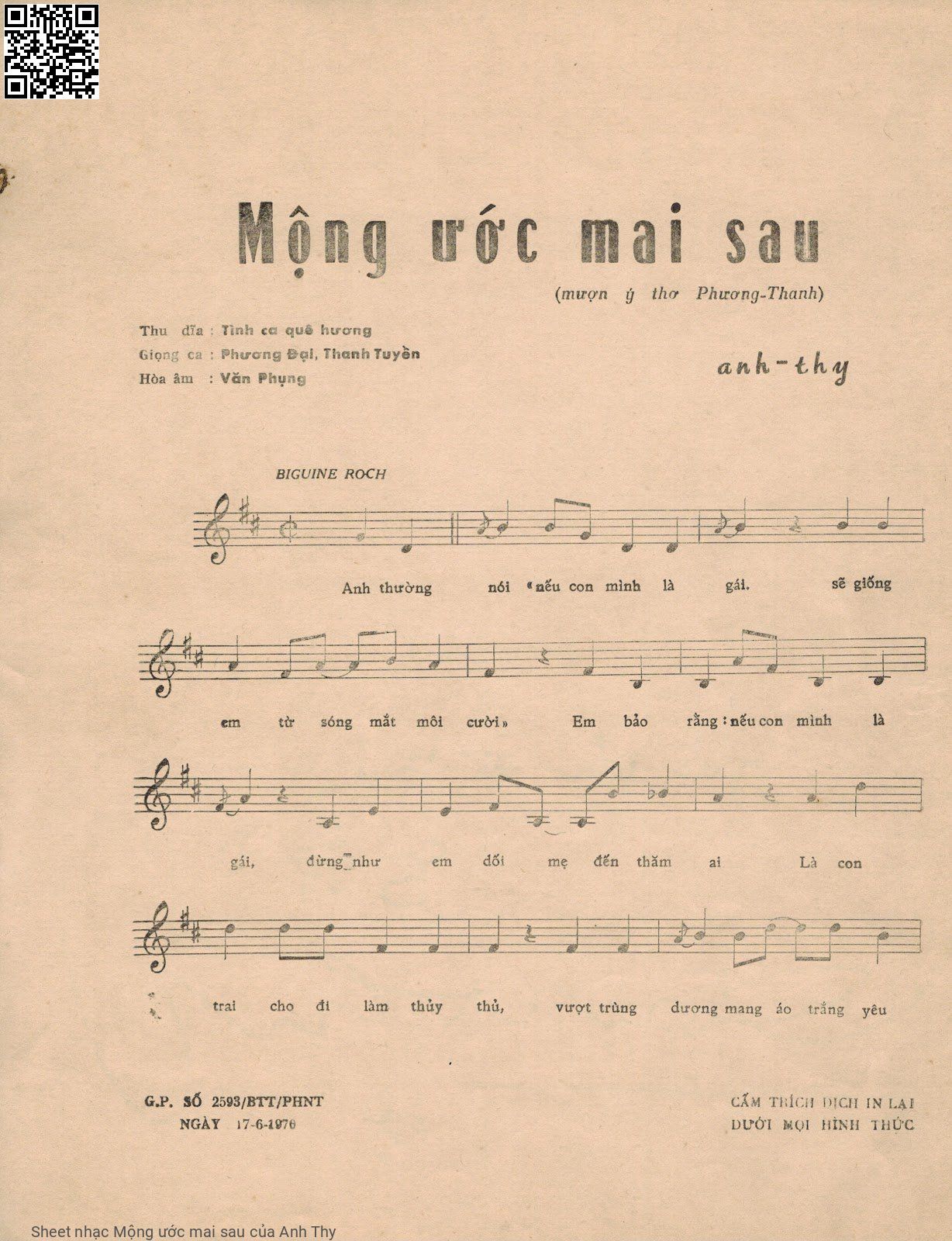 Page 2 of Sheet music PDF Mộng ước mai sau - Anh Thy
