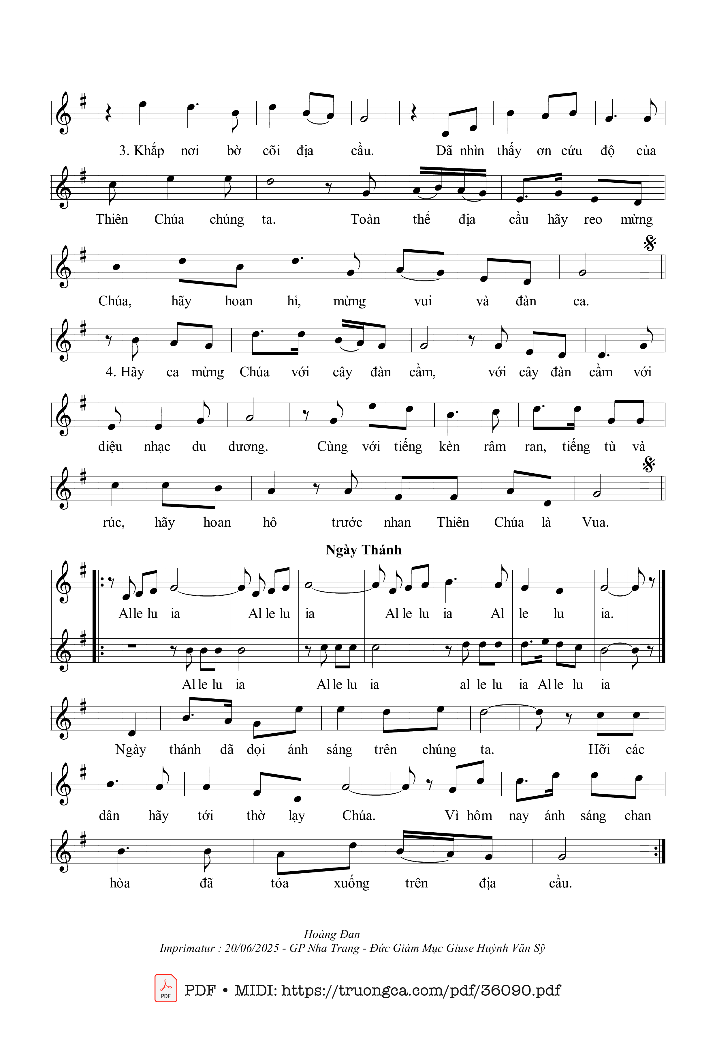 Page 2 of Sheet music PDF Đáp Ca Lễ Giáng Sinh - Thánh Lễ Ban Ngày (Tv 97) - Hoàng Đan