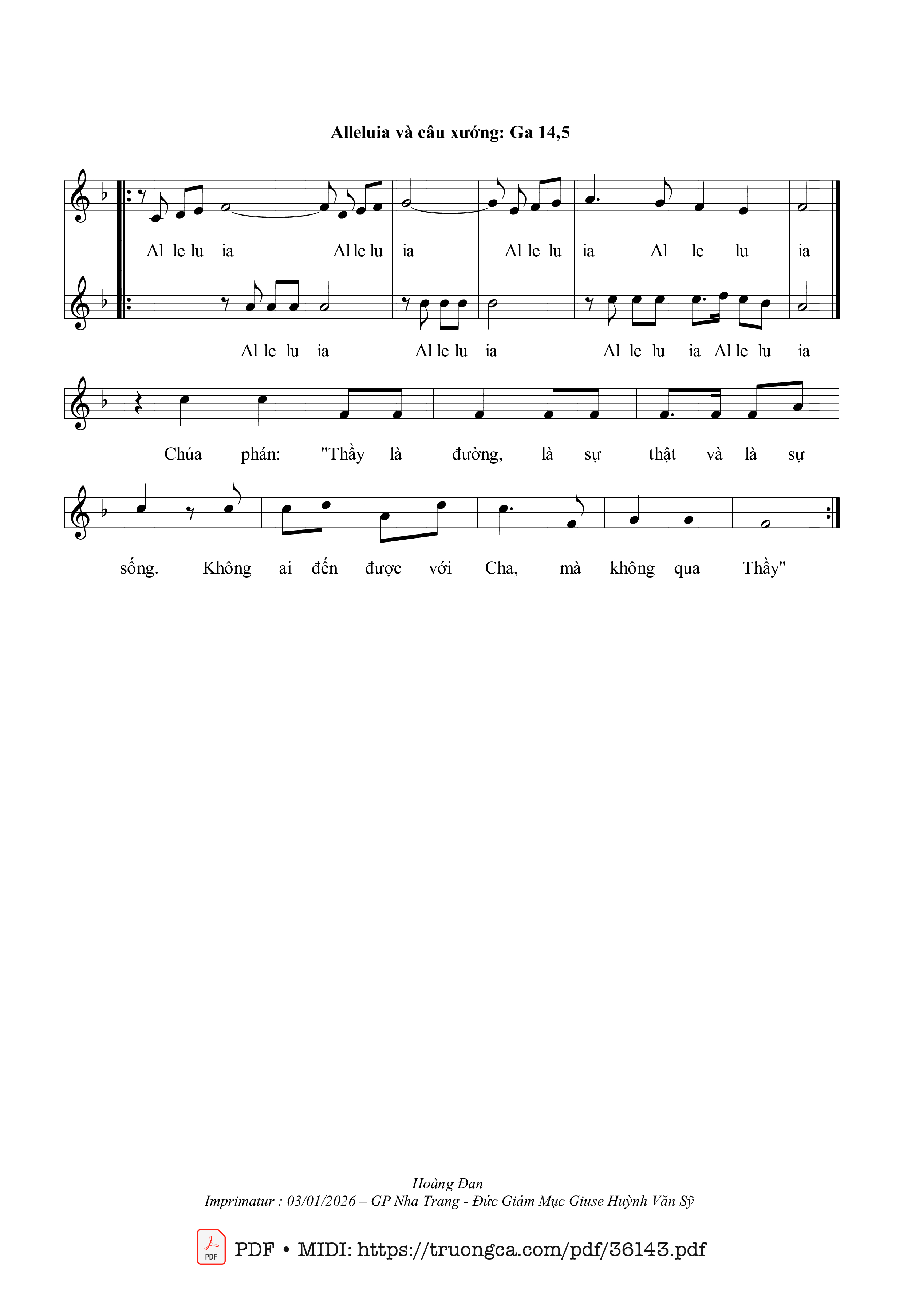 Page 2 of Sheet music PDF Thánh Vịnh 127 (Lễ Mùng 2 Tết Nguyên Đán) - Hoàng Đan
