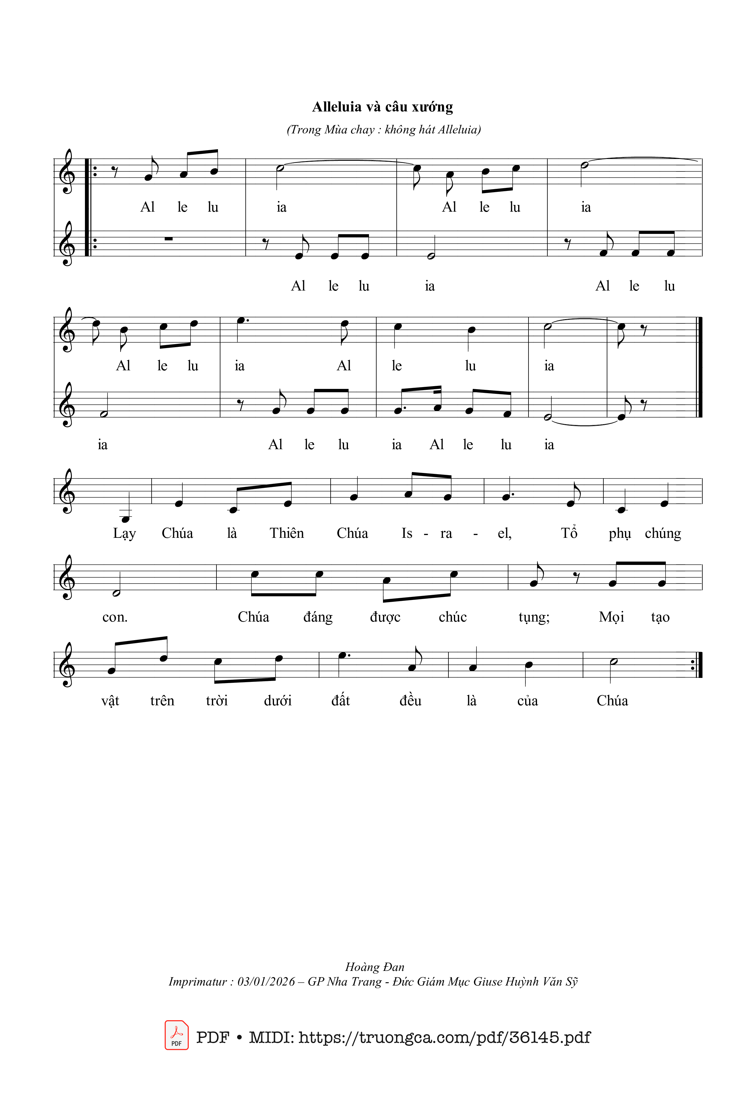 Page 2 of Sheet music PDF Thánh Vịnh 120 (Lễ Giao Thừa) - Hoàng Đan