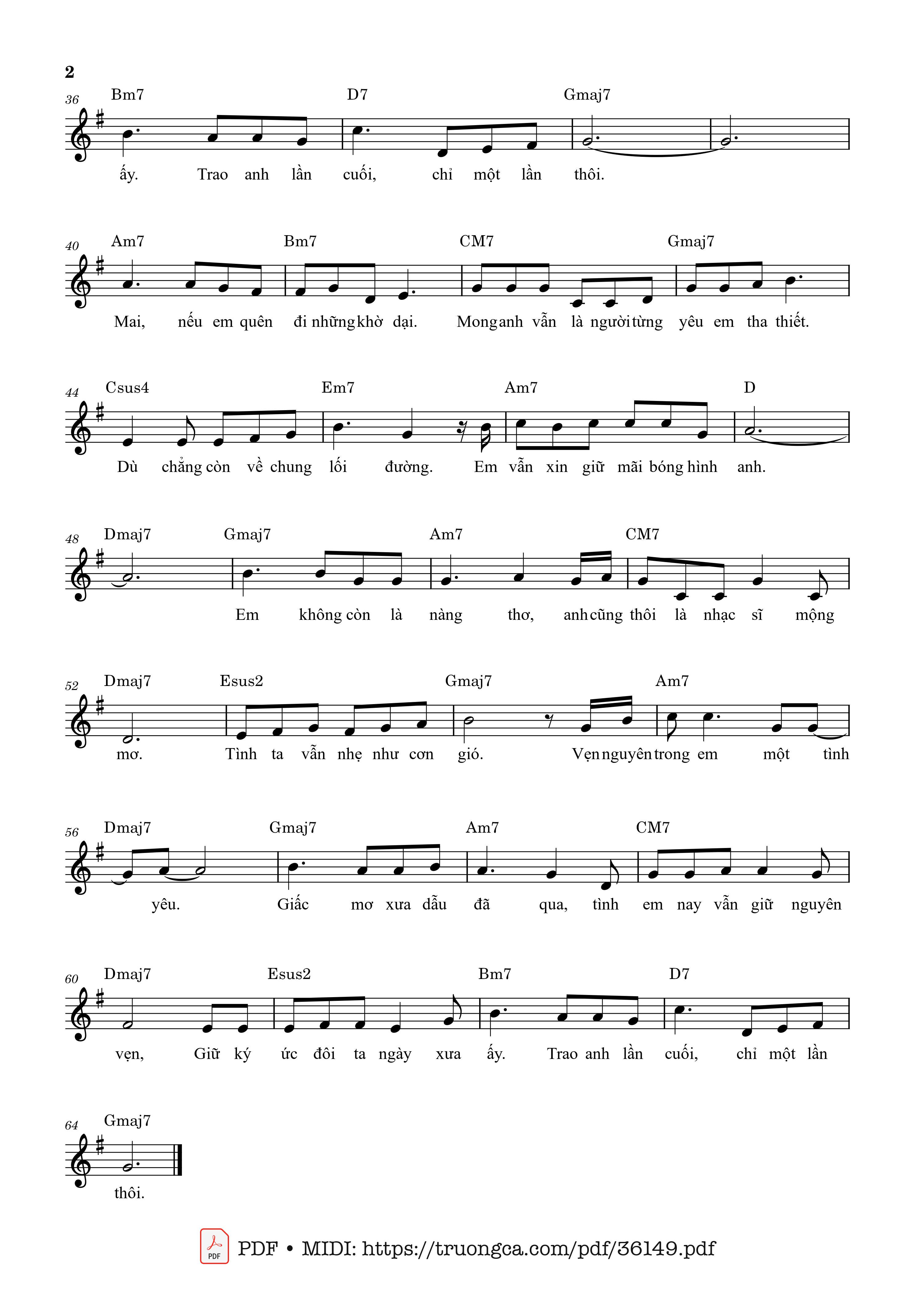 Page 2 of Sheet music PDF Em không còn là nàng thơ - Hà Huy