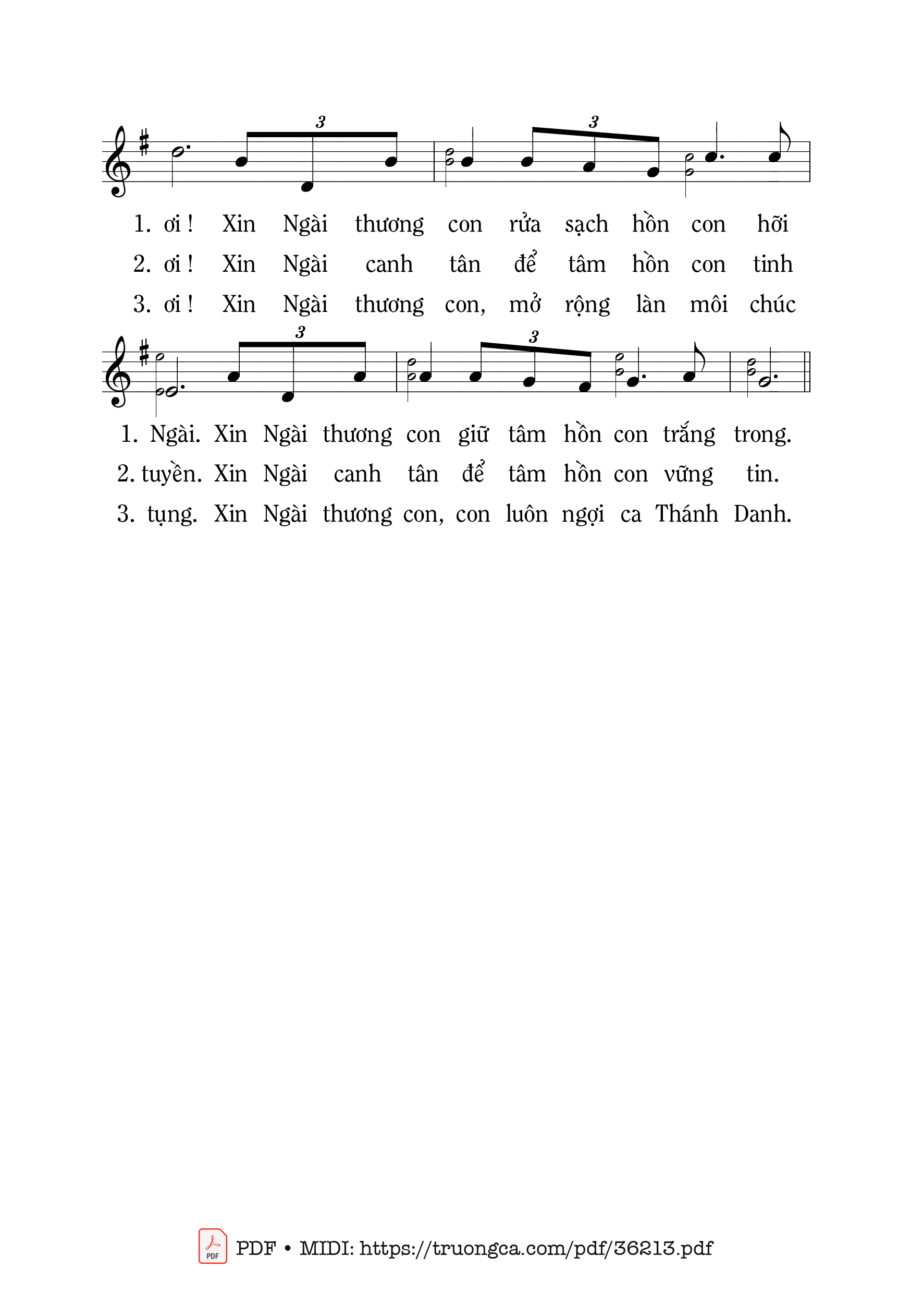 Page 2 of Sheet music PDF Trái Tim Tinh Tuyền - Mi Trầm