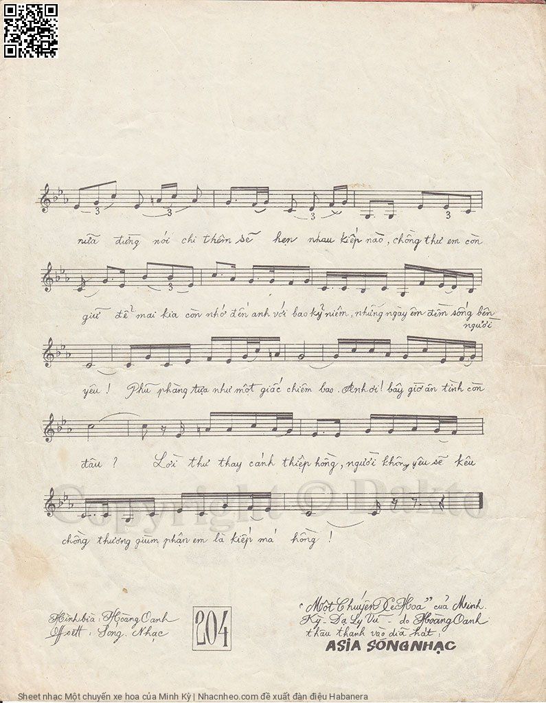 Page 3 of Sheet music PDF Một chuyến xe hoa - Minh Kỳ