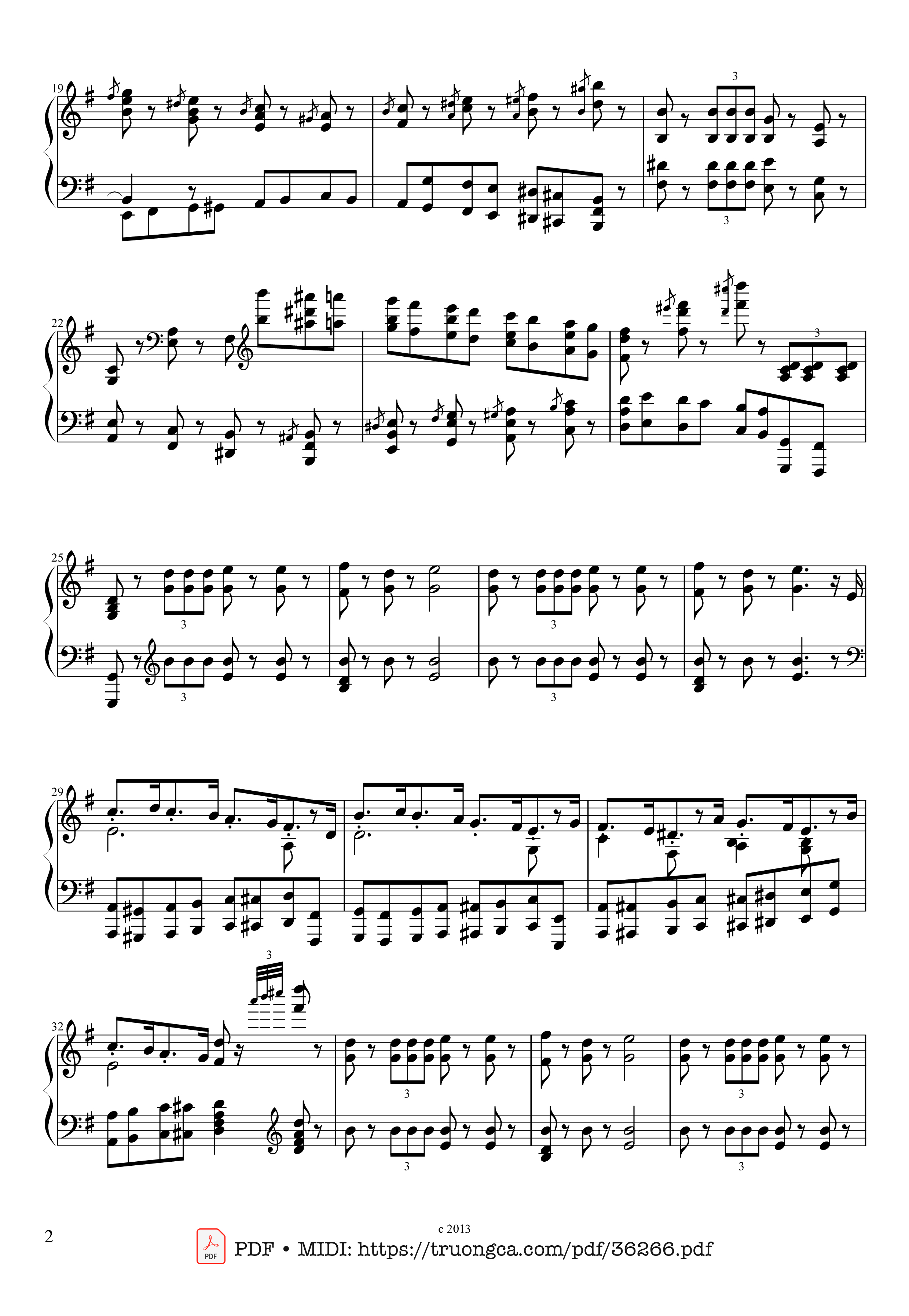 Page 2 of Sheet music PDF Piano The Nutcracker March for Piano - Pyotr Ilyich Tchaikovsky