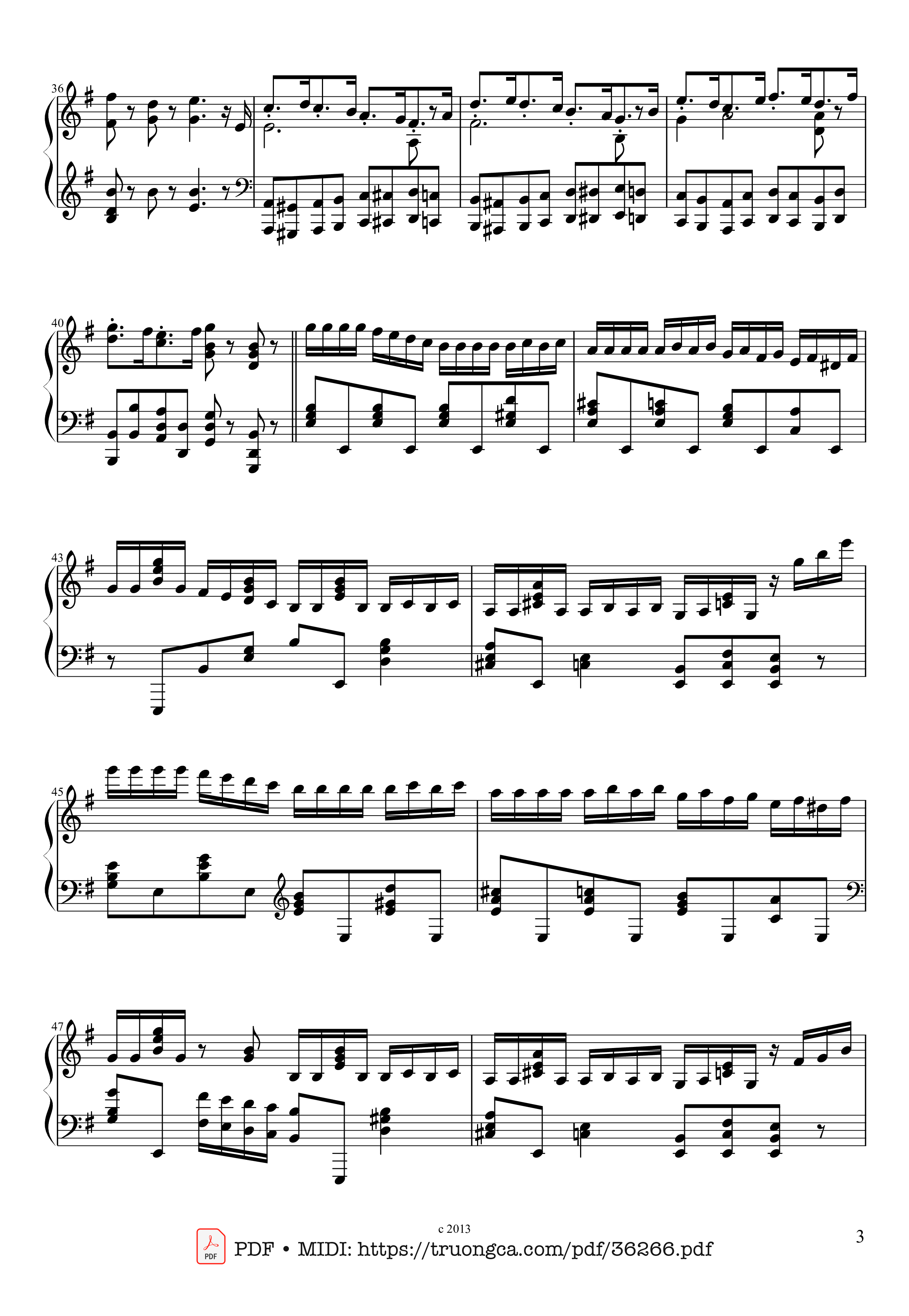 Page 3 of Sheet music PDF Piano The Nutcracker March for Piano - Pyotr Ilyich Tchaikovsky