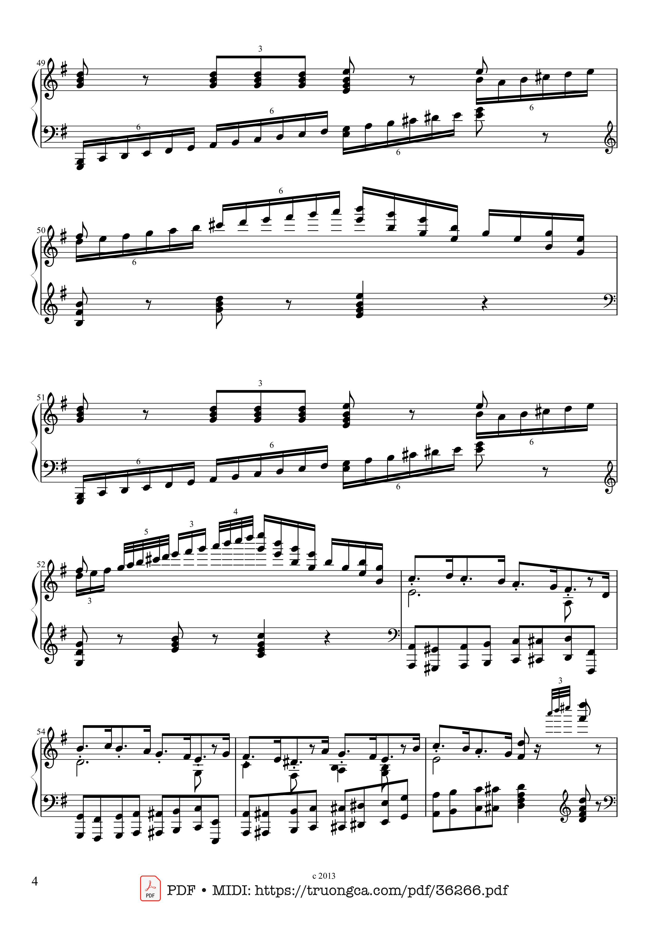 Page 4 of Sheet music PDF Piano The Nutcracker March for Piano - Pyotr Ilyich Tchaikovsky