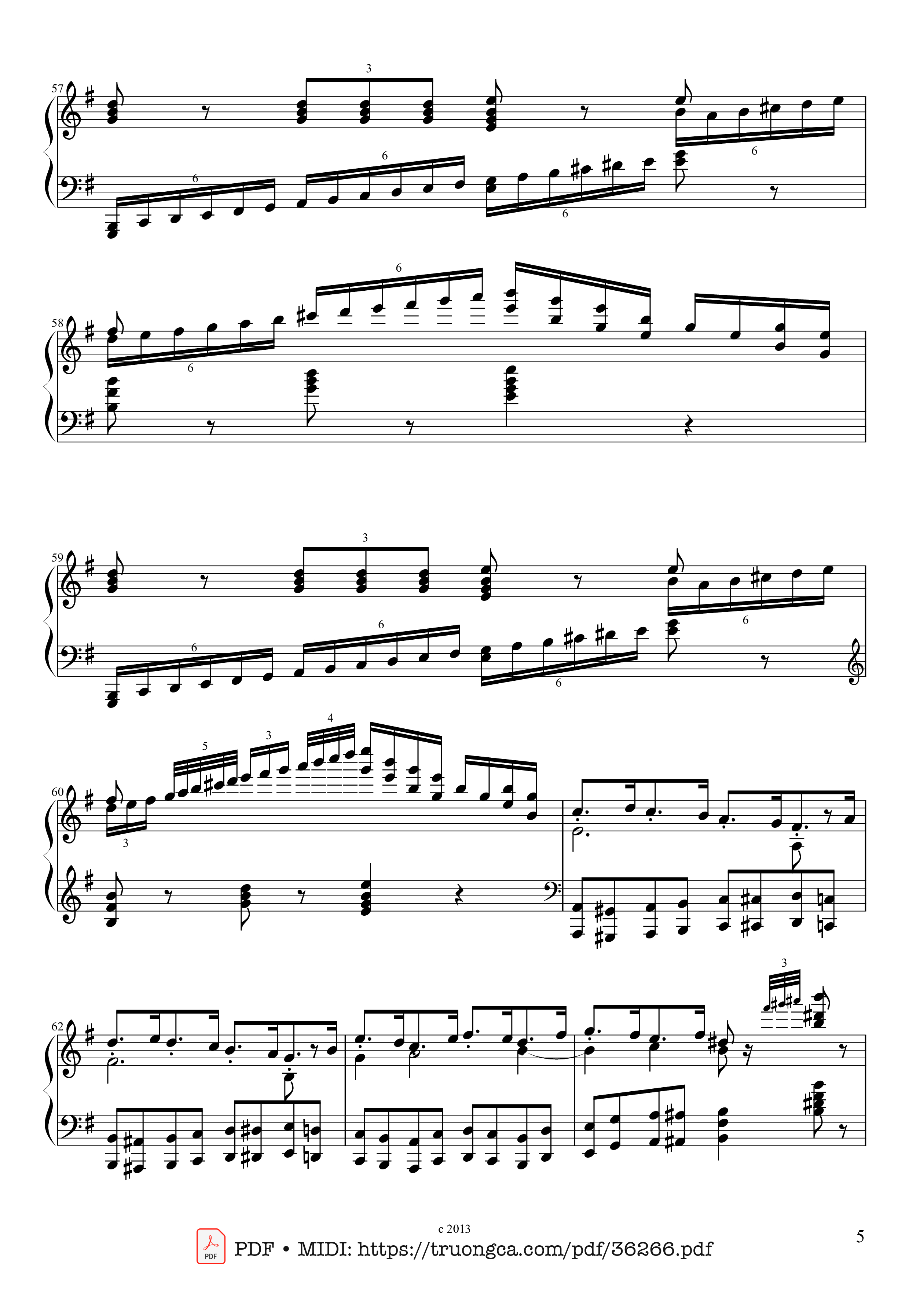 Page 5 of Sheet music PDF Piano The Nutcracker March for Piano - Pyotr Ilyich Tchaikovsky
