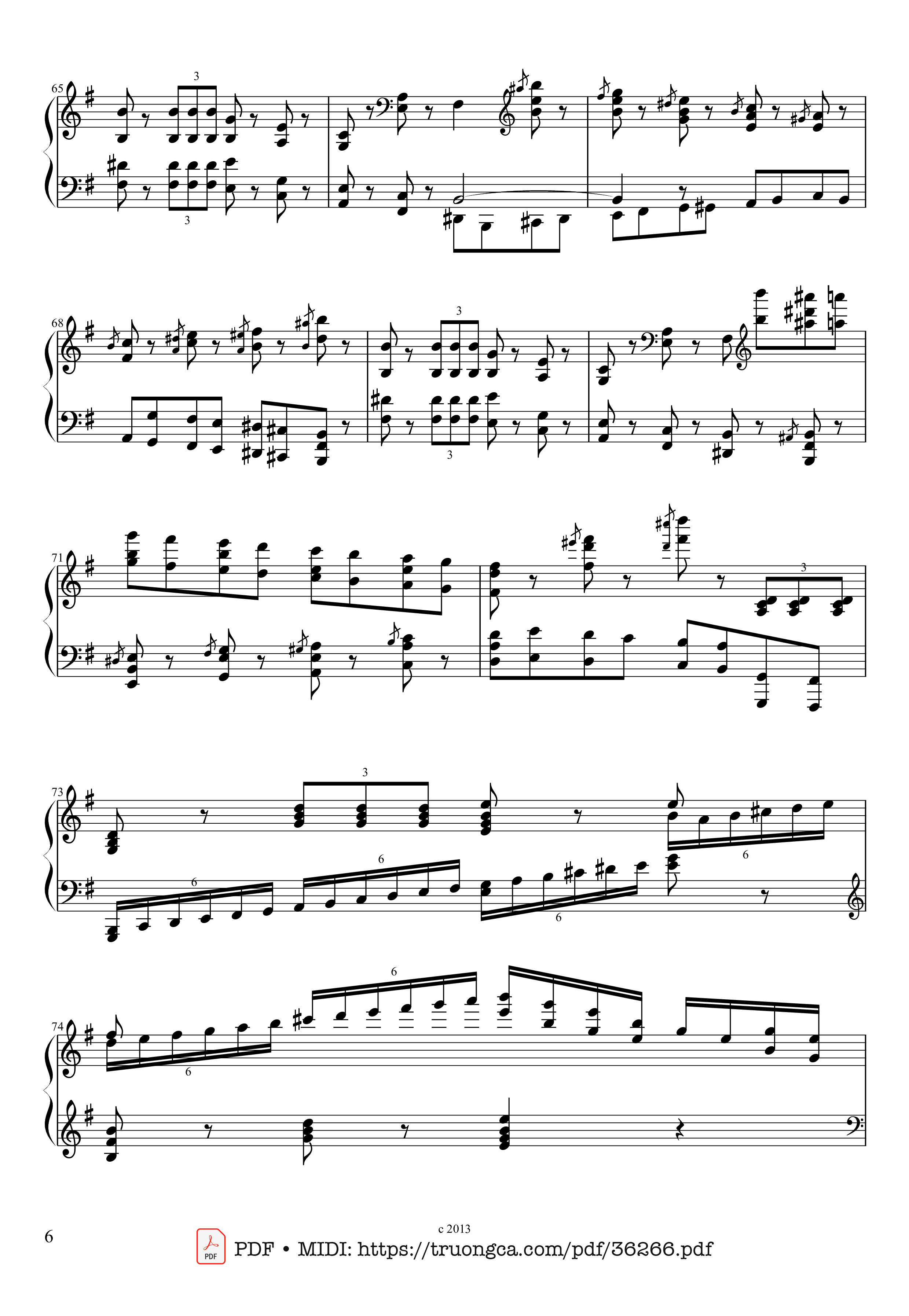 Page 6 of Sheet music PDF Piano The Nutcracker March for Piano - Pyotr Ilyich Tchaikovsky