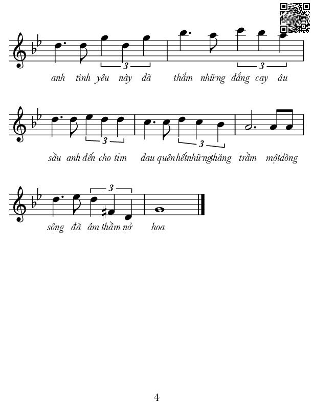 Page 4 of Sheet music PDF Một dòng sông - Lê Tín Hương