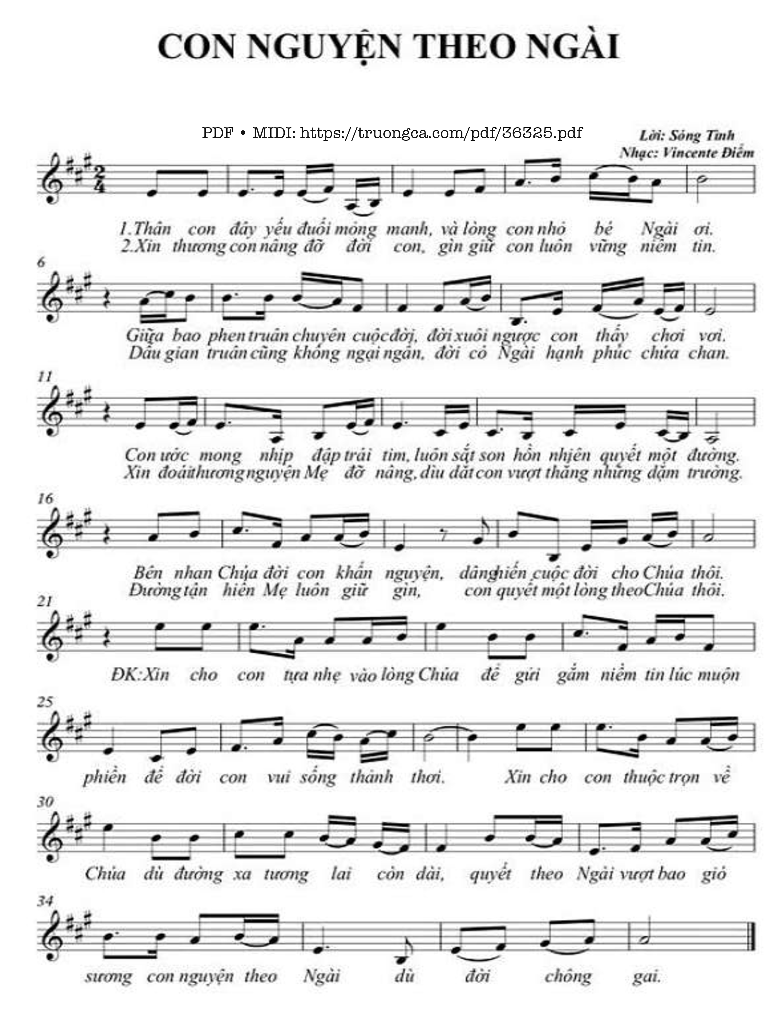 Thân con đây yếu đuối mỏng manh và lòng con nhỏ bé Ngài ơi, Trang 1